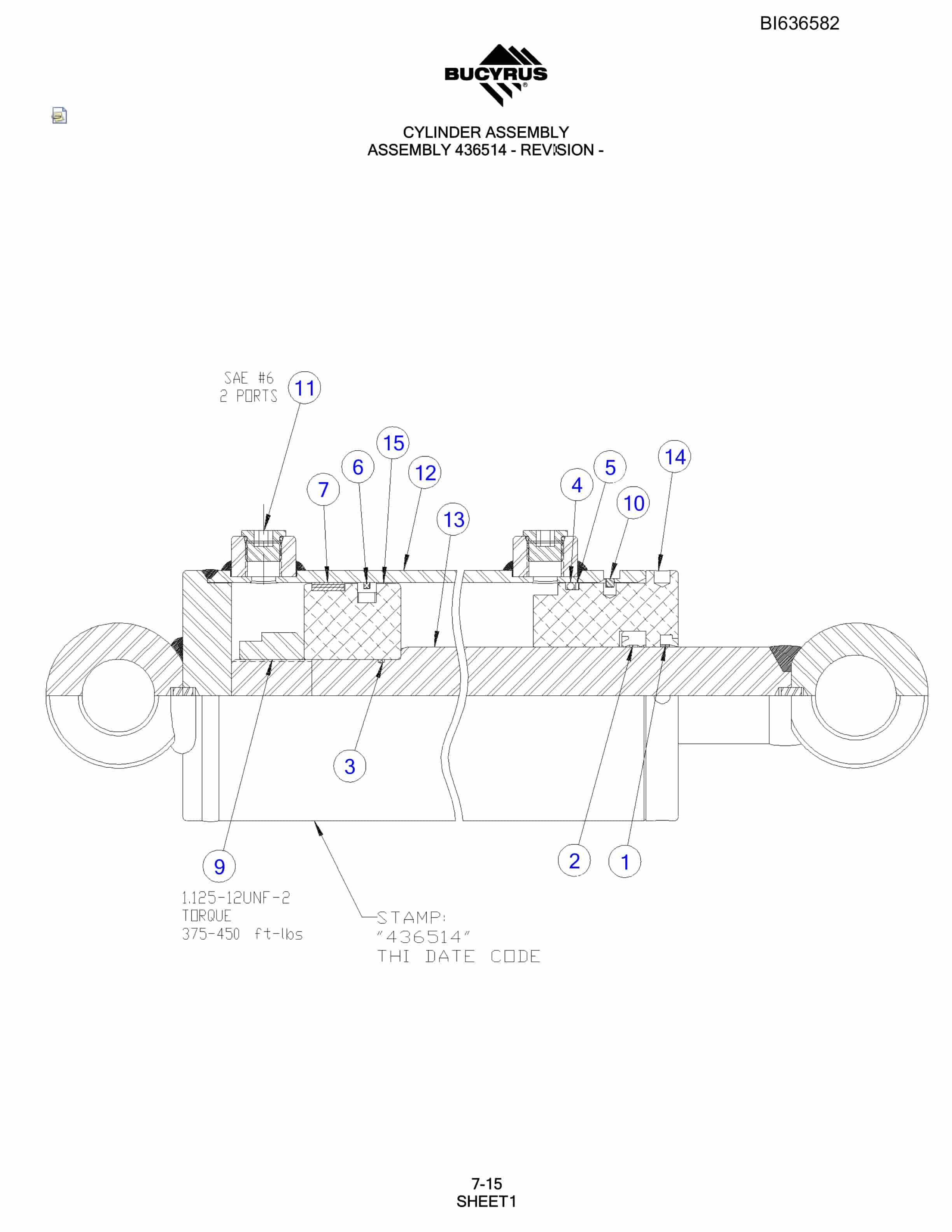 Bucyrus R30C Hydraulic Track Drill Parts Manual BI636582-3