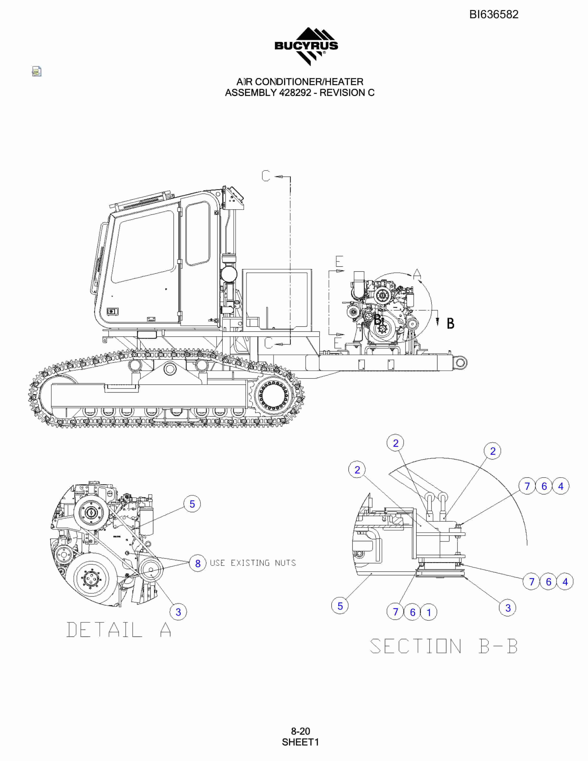 Bucyrus R30C Hydraulic Track Drill Parts Manual BI636582-5