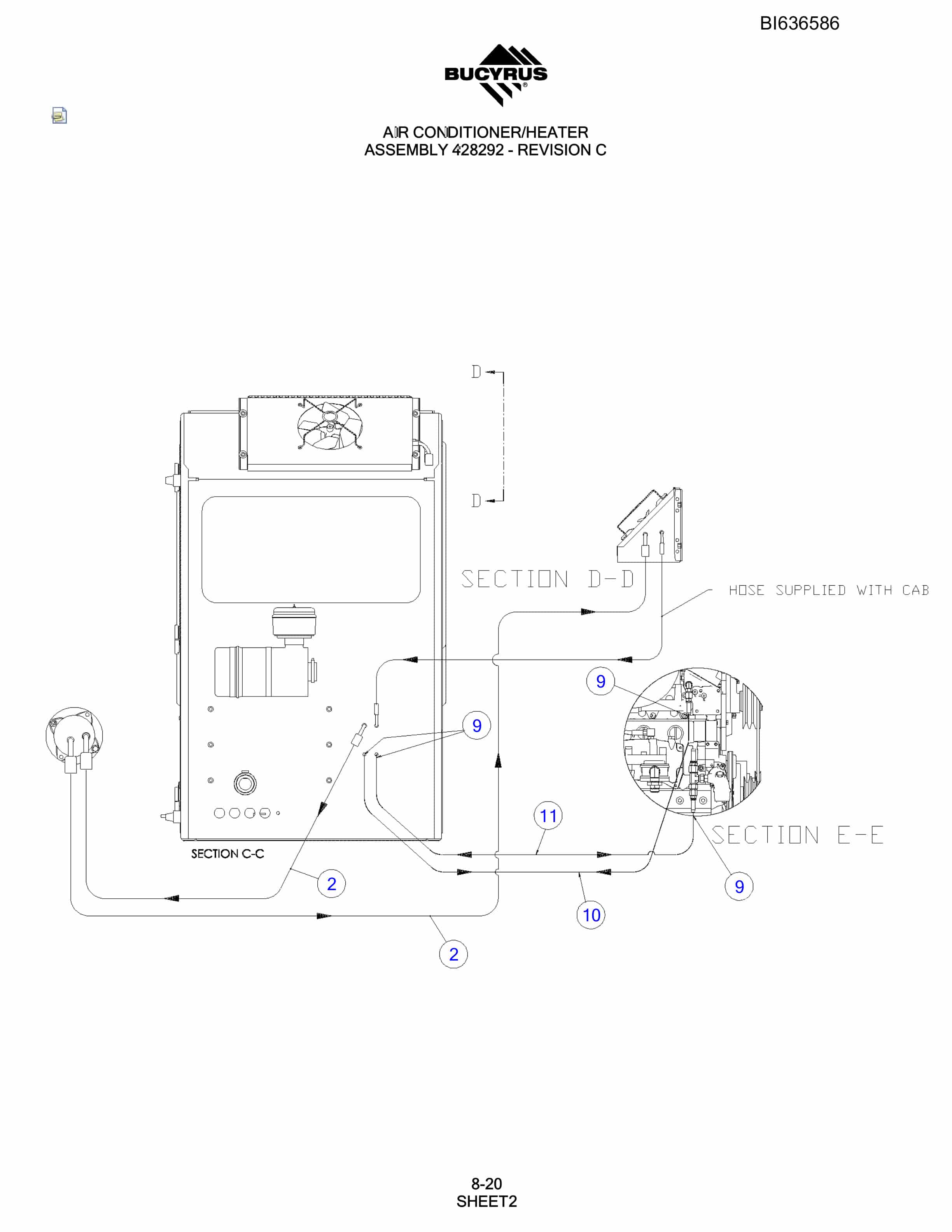 Bucyrus R30C Hydraulic Track Drill Parts Manual BI636586-5