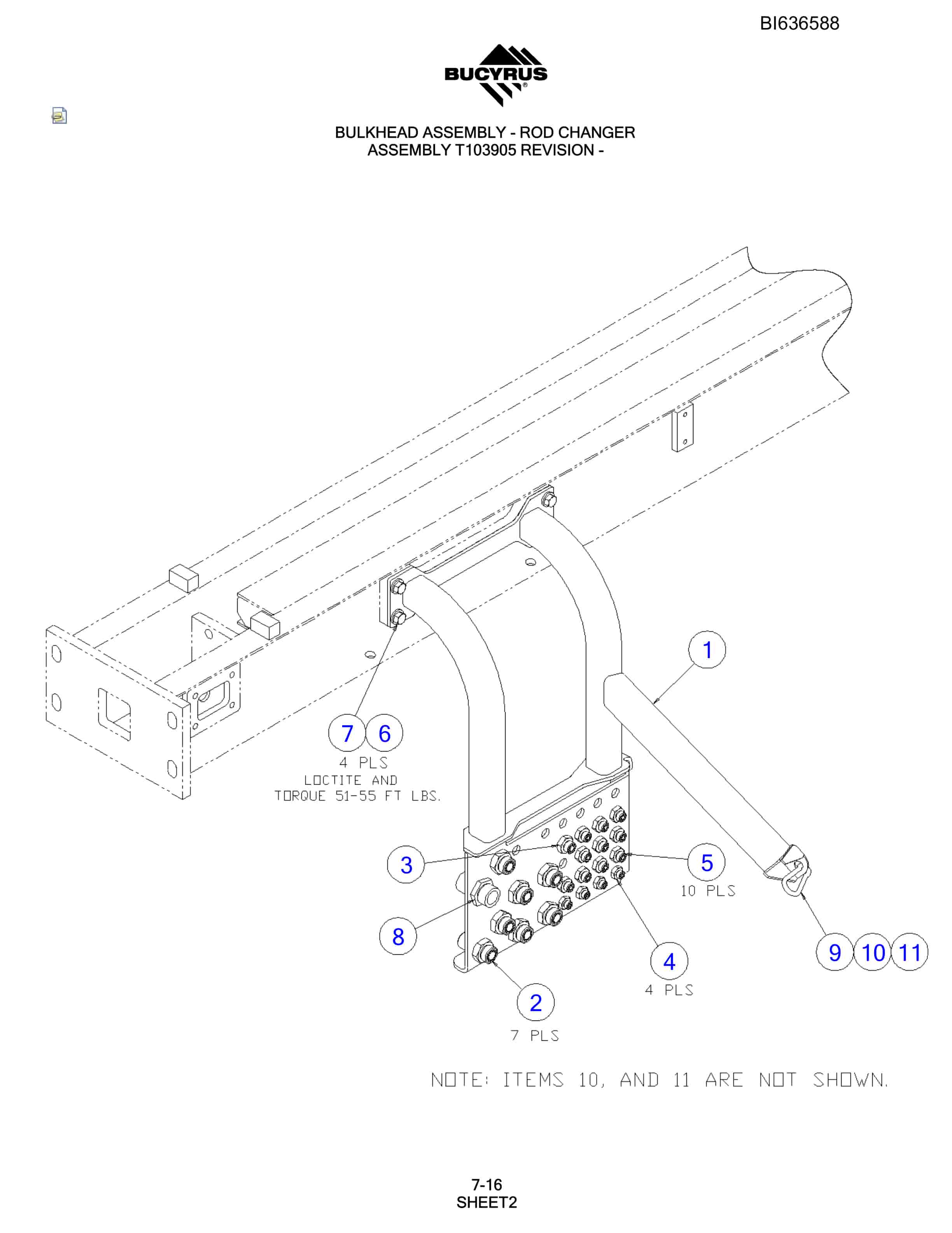 Bucyrus R30C Hydraulic Track Drill Parts Manual BI636588-3