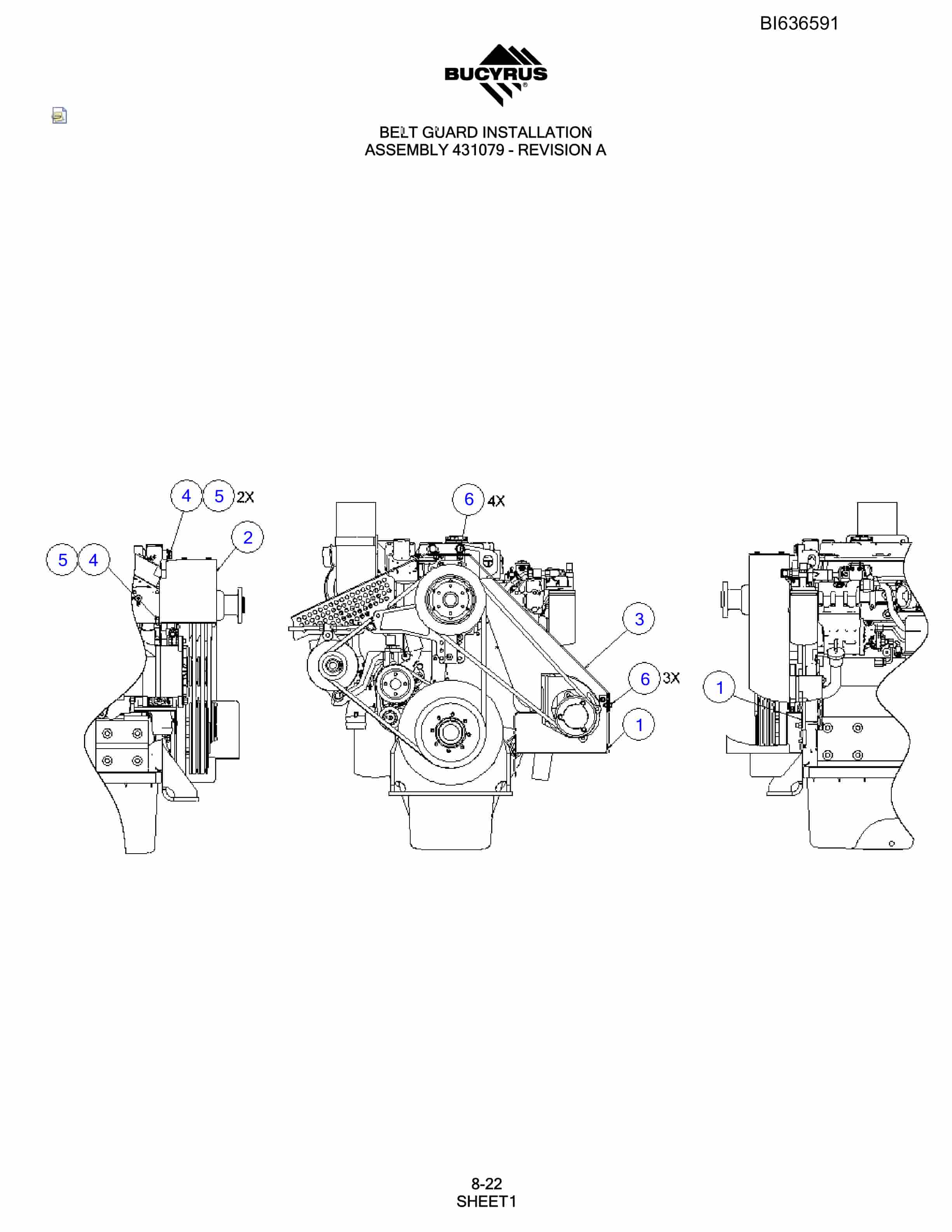 Bucyrus R30C Hydraulic Track Drill Parts Manual BI636591-5
