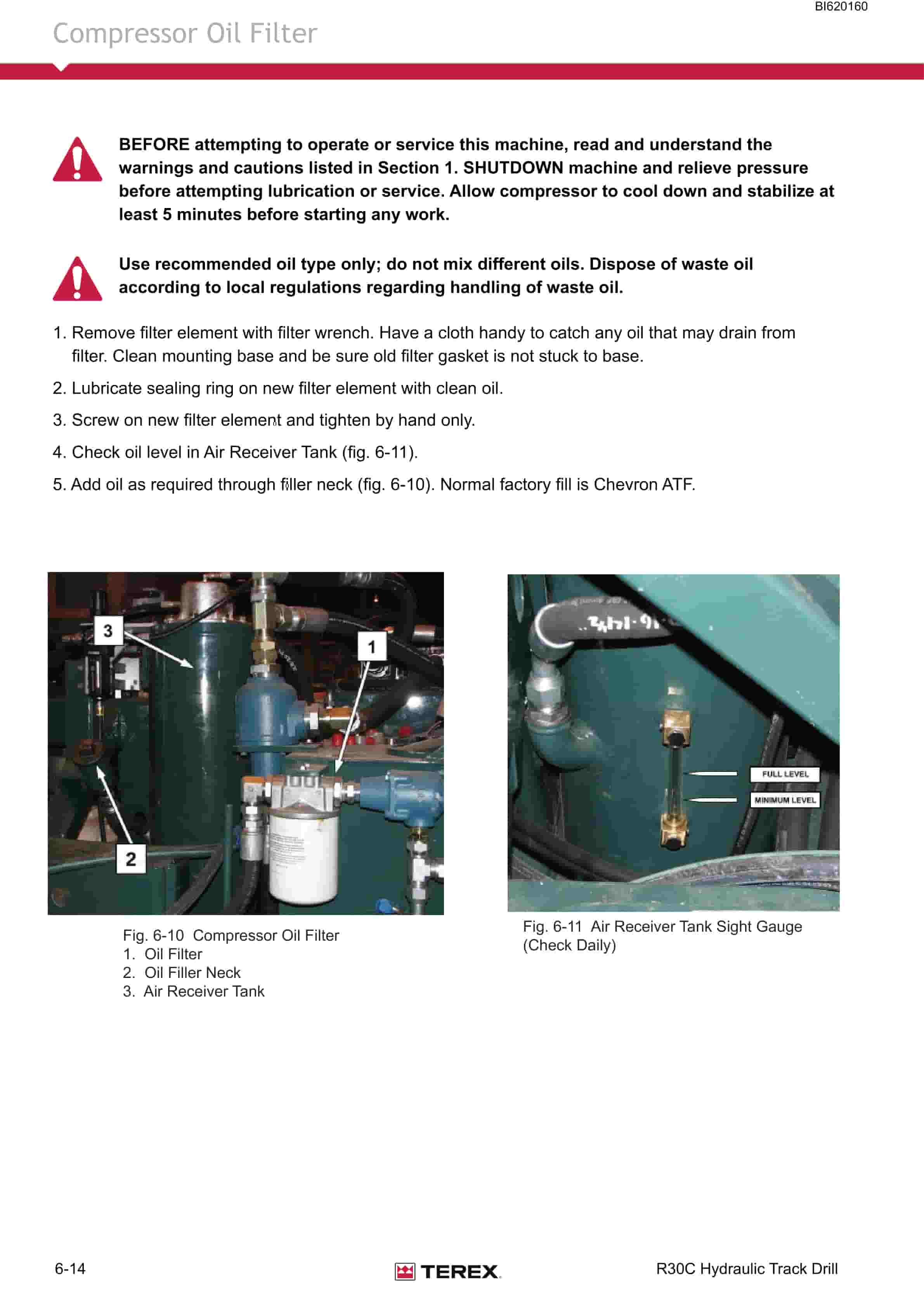 Bucyrus R30C Hydraulic Track Drill Technical Manual BI620160-5