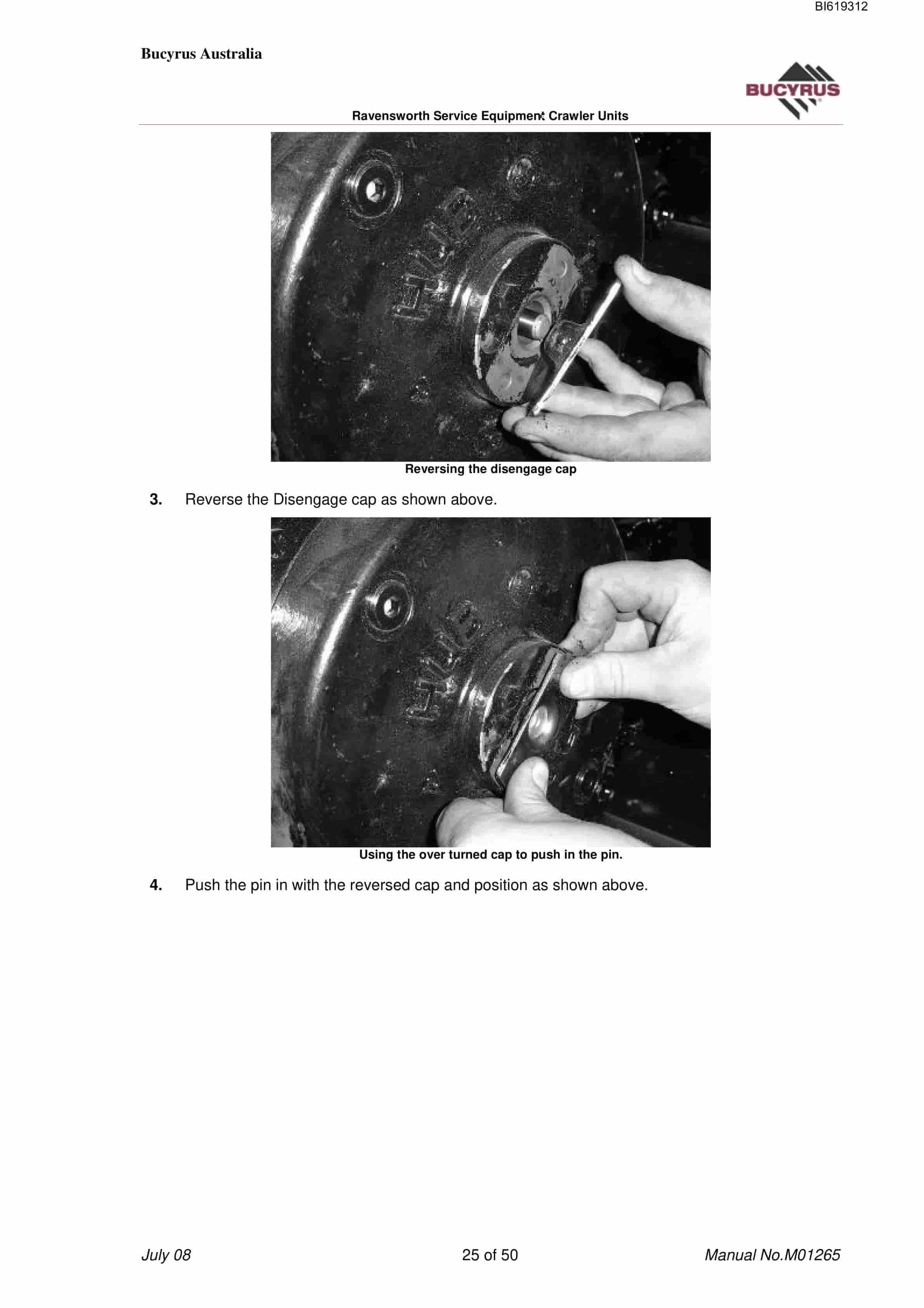 Bucyrus Ravensworth Equipment - Crawler Units (Size 9) Technical Manual BI619312-2