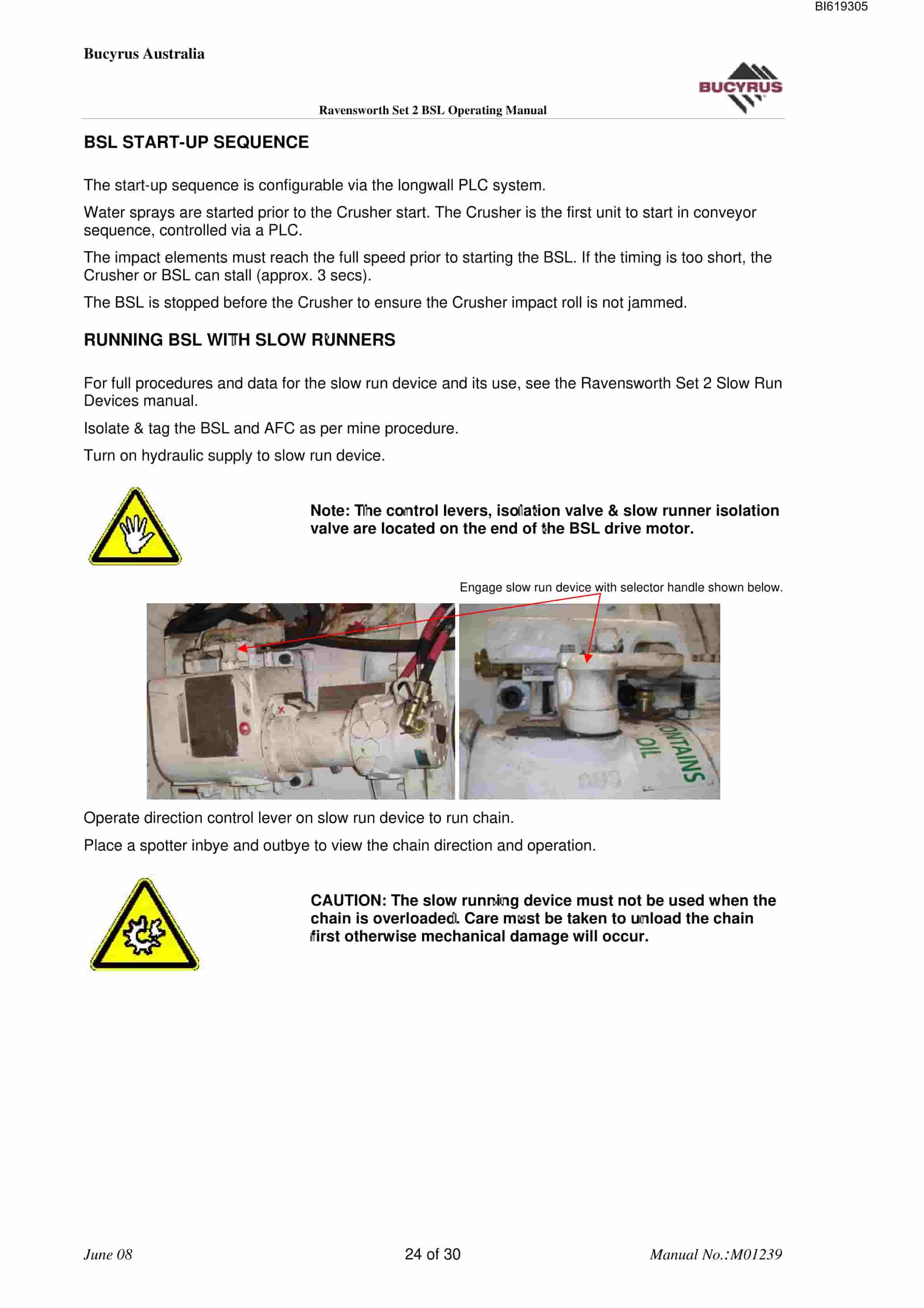 Bucyrus Ravensworth Set 2 BSL Technical Manual BI619305-5