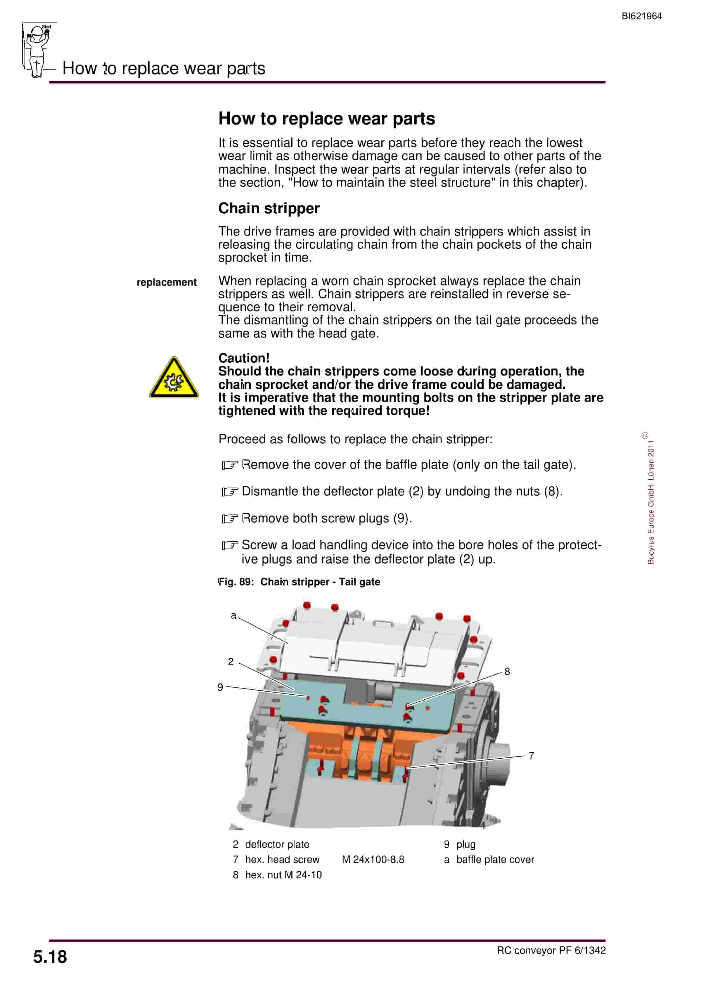 Bucyrus RC Conveyor PF 6-1342 Operating Manual BI621964-5