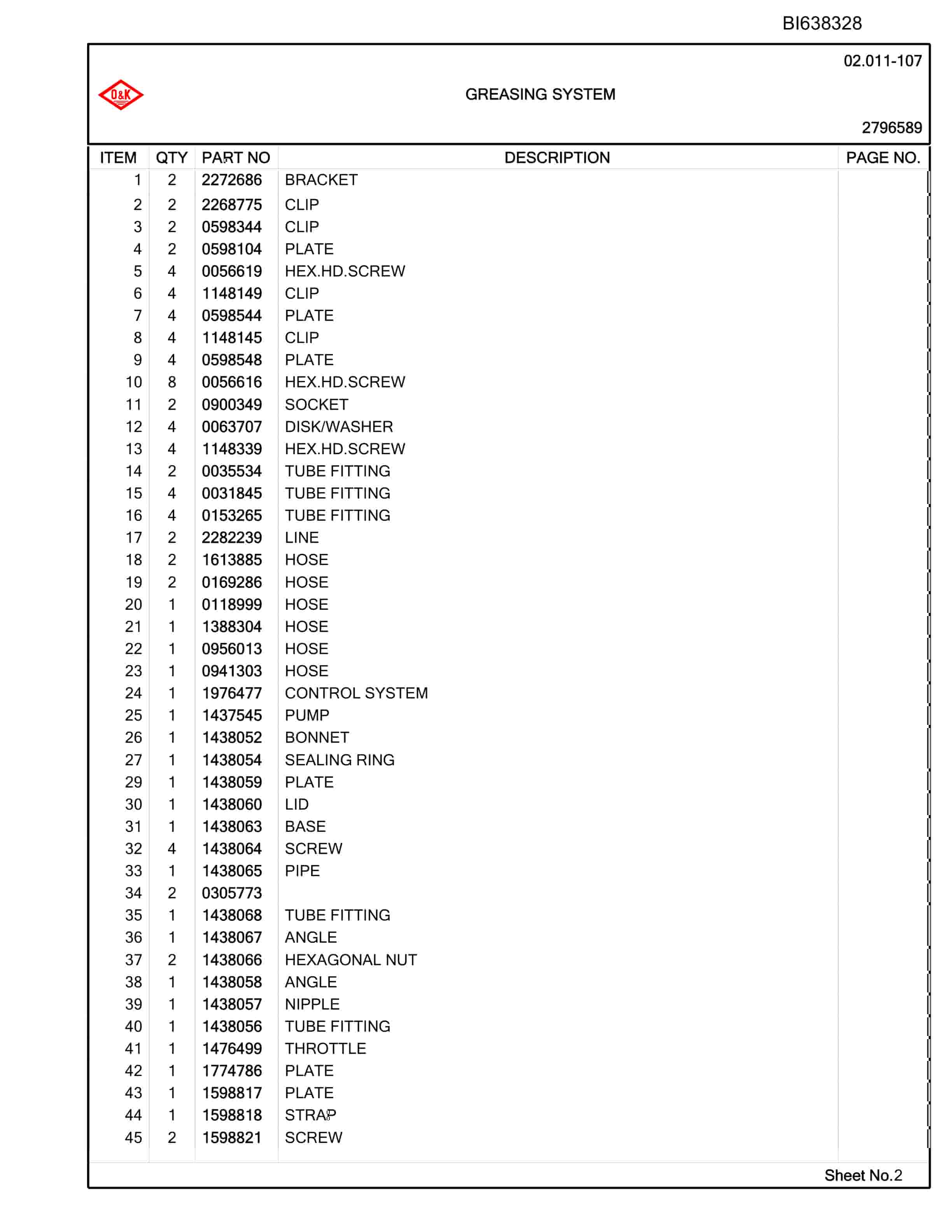 Bucyrus RH120C Hydraulic Excavator Parts Catalog BI638328 3 Bucyrus RH120C Hydraulic Excavator Parts Catalog BI638328 - Image 3