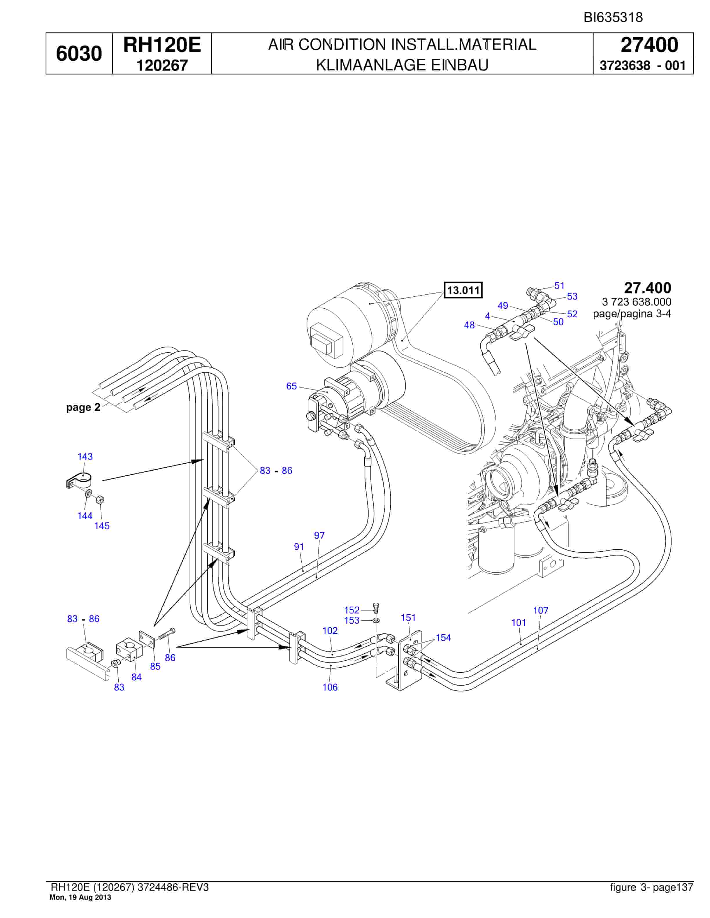 Bucyrus RH120E Hydraulic Excavator Parts Catalog BI635318-4
