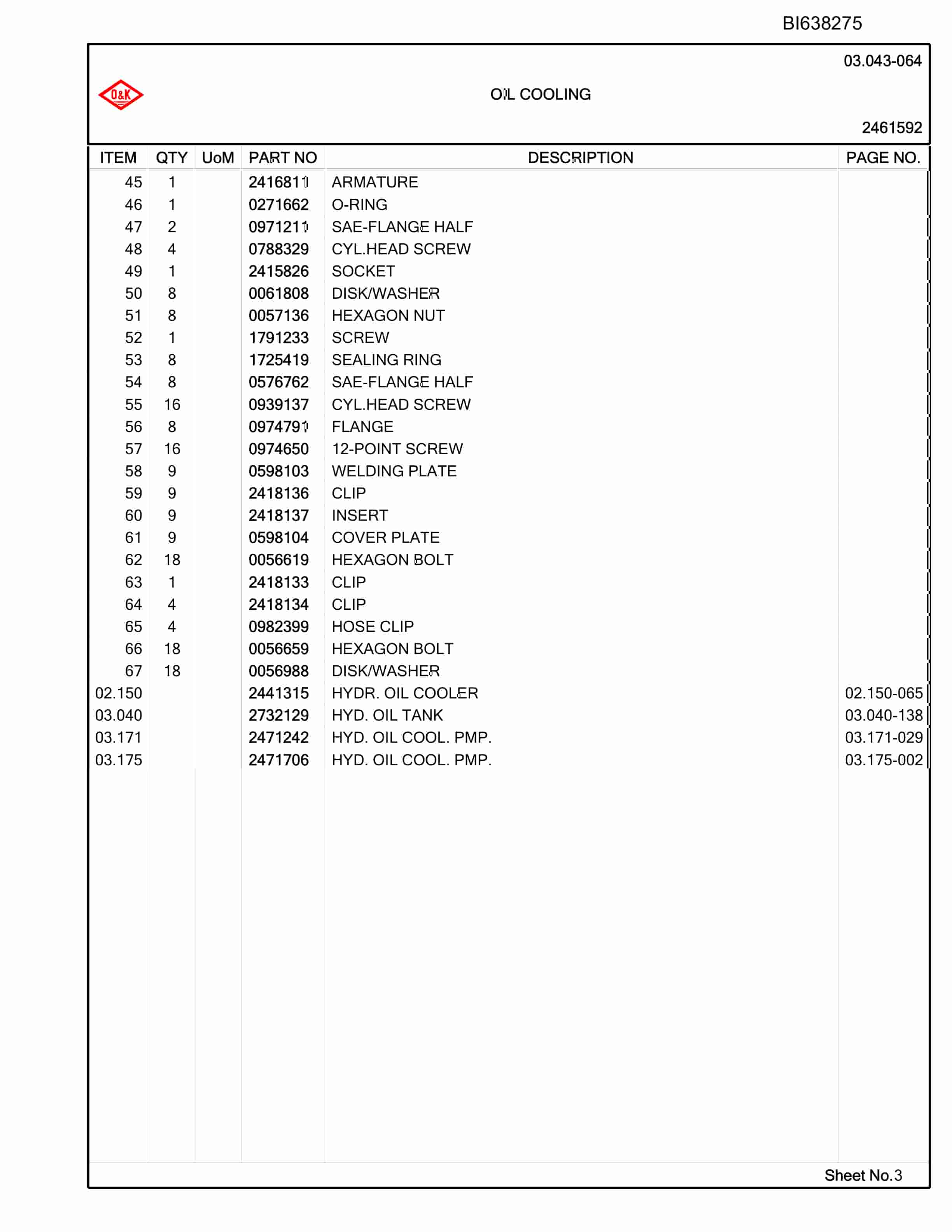 Bucyrus RH170 BH Excavator 77013 Parts Catalog BI638275 3 Bucyrus RH170 BH Excavator 77013 Parts Catalog BI638275 - Image 3