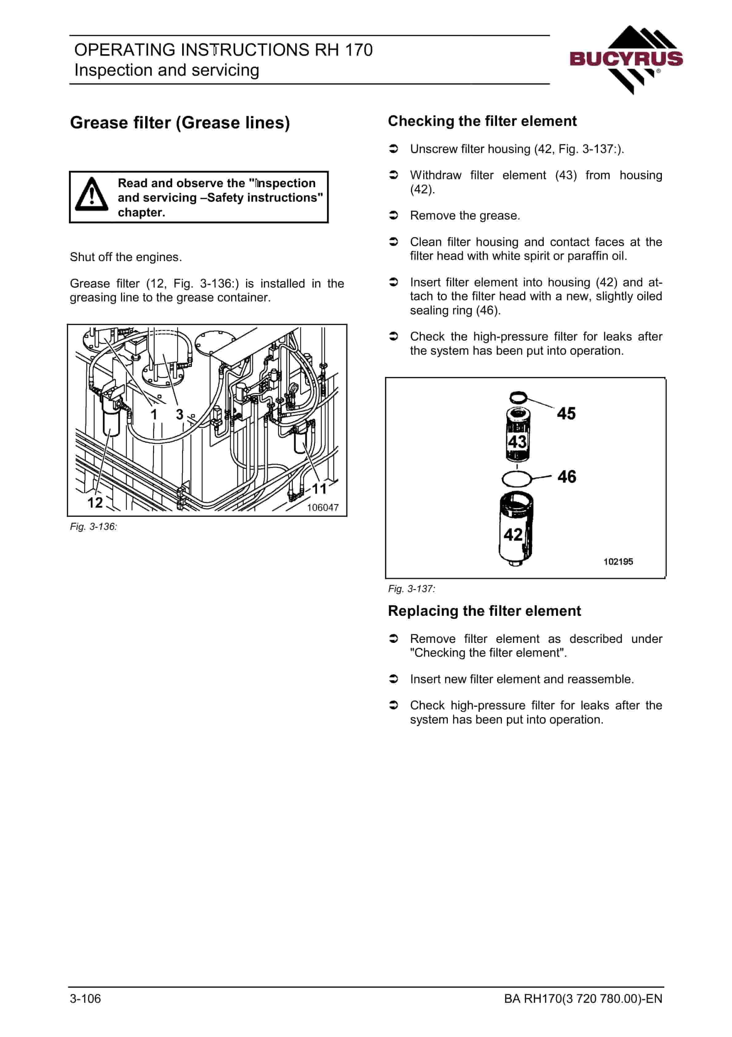 Bucyrus RH170 Hydraulic Excavator Operating Instructions 3720780 5 Bucyrus RH170 Hydraulic Excavator Operating Instructions 3720780 - Image 5