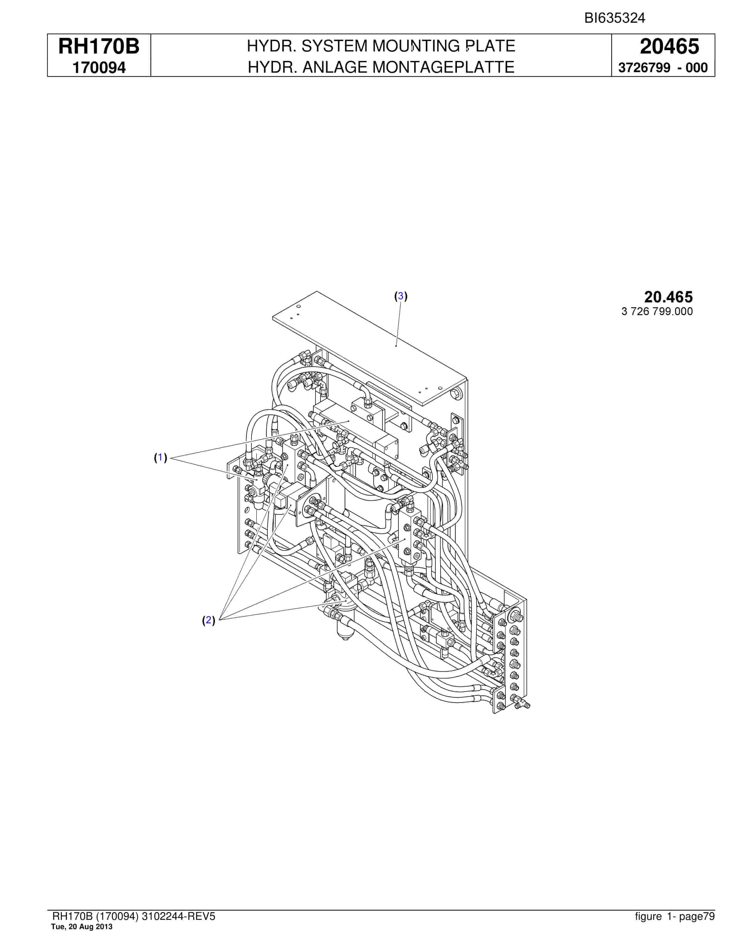 Bucyrus RH170B Hydraulic Excavator Parts Catalog BI635324-2