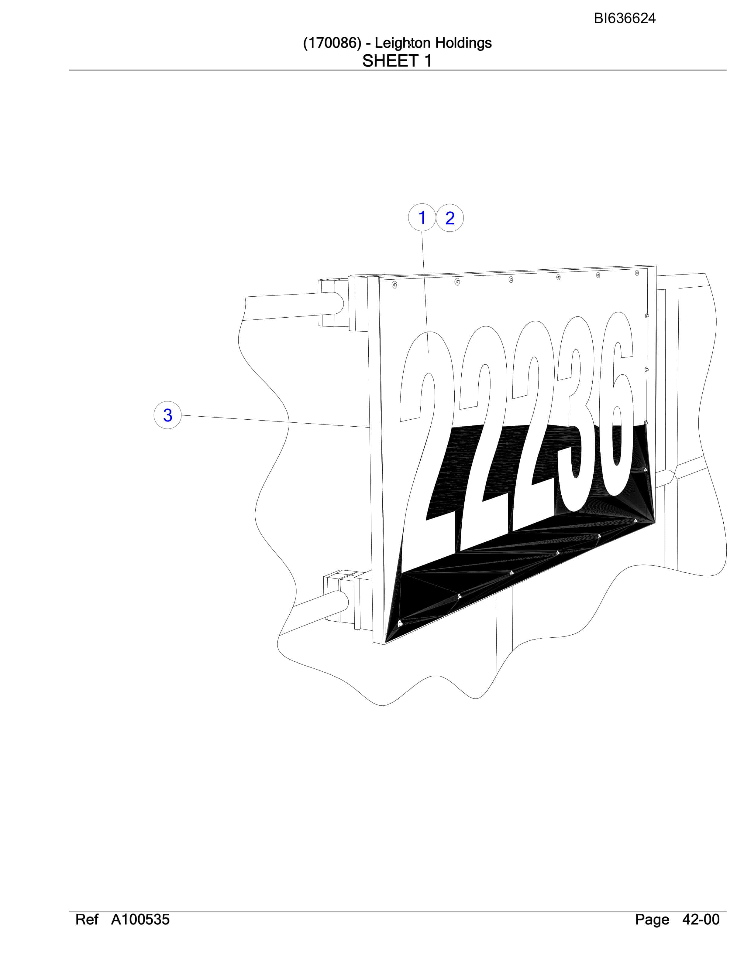 Bucyrus RH170B Hydraulic Excavator Parts Manual BI636624-3