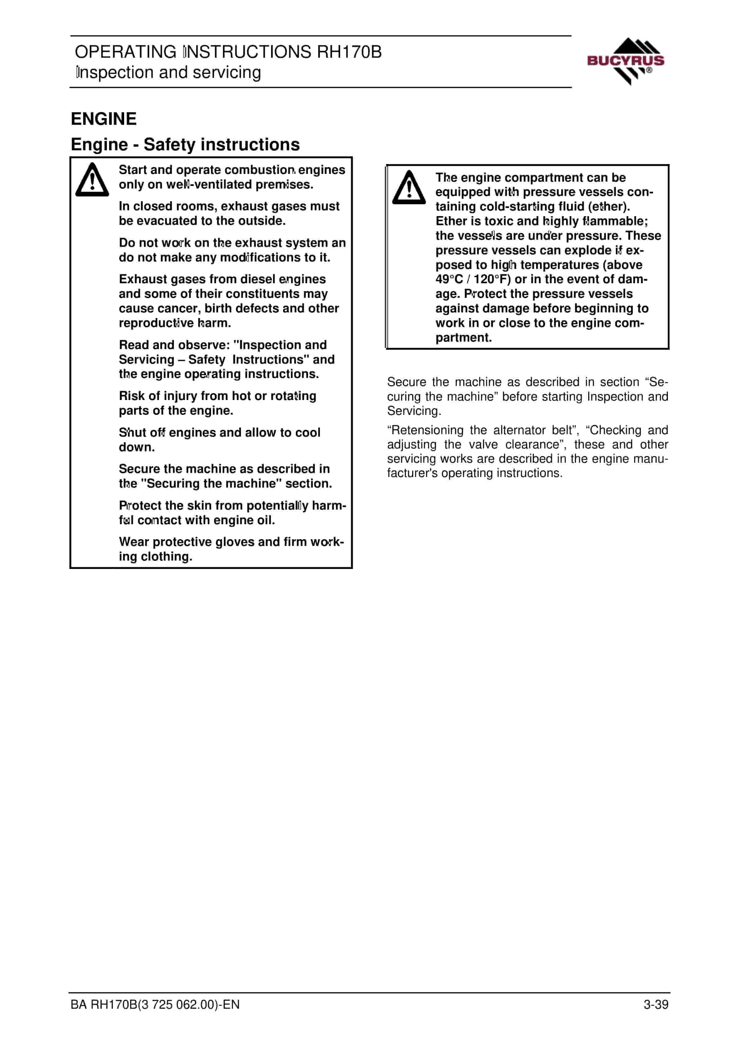 Bucyrus RH170B Hydraulic Shovel Operating Instructions 3725062 2 Bucyrus RH170B Hydraulic Shovel Operating Instructions 3725062 - Image 2