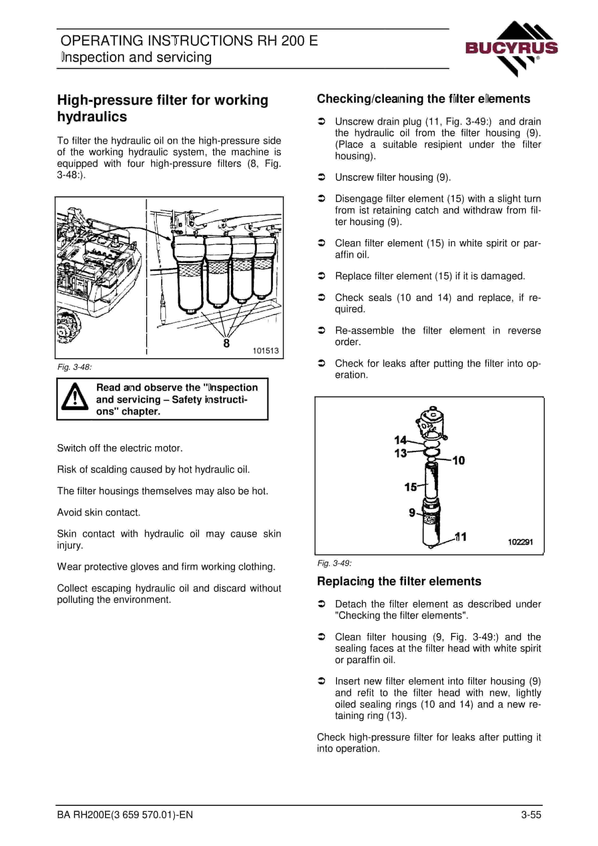 Bucyrus RH200 Hydraulic Excavator Operating Instructions 3659570.01 3 Bucyrus RH200 Hydraulic Excavator Operating Instructions 3659570.01 - Image 3