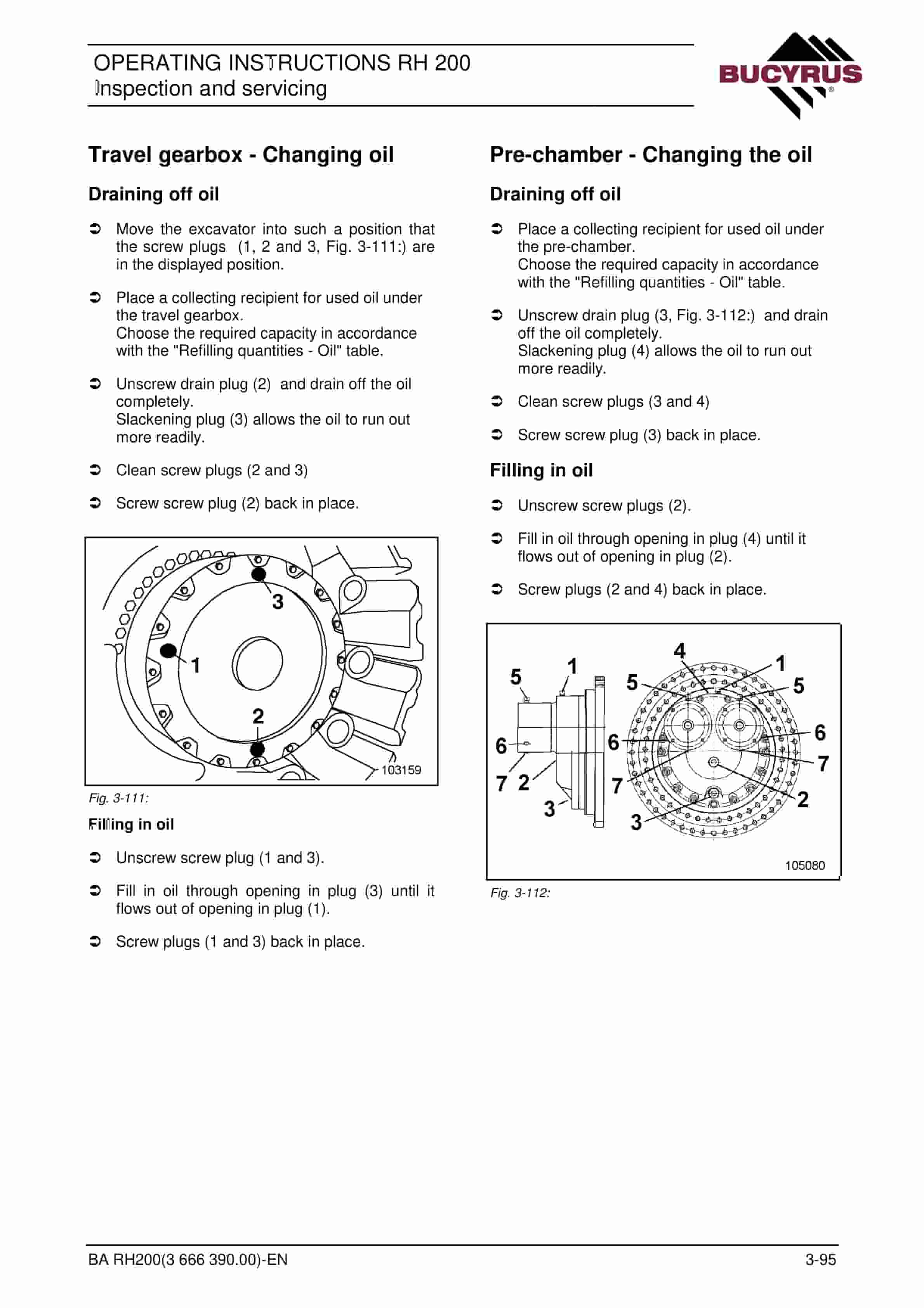 Bucyrus RH200 Hydraulic Excavator Operating Instructions 3666390 4 Bucyrus RH200 Hydraulic Excavator Operating Instructions 3666390 - Image 4