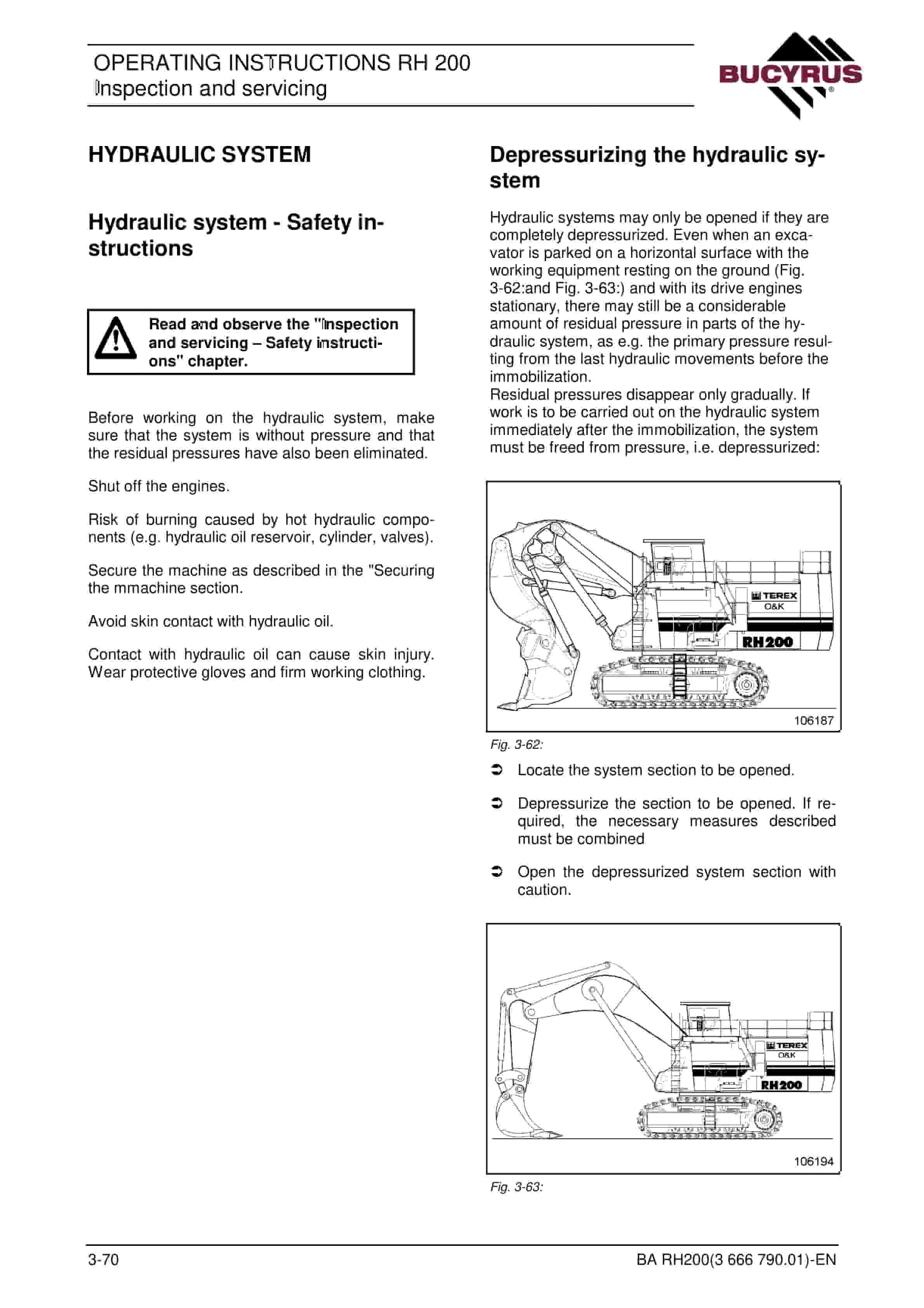 Bucyrus RH200 Hydraulic Excavator Operating Instructions 3666790.01 3 Bucyrus RH200 Hydraulic Excavator Operating Instructions 3666790.01 - Image 3