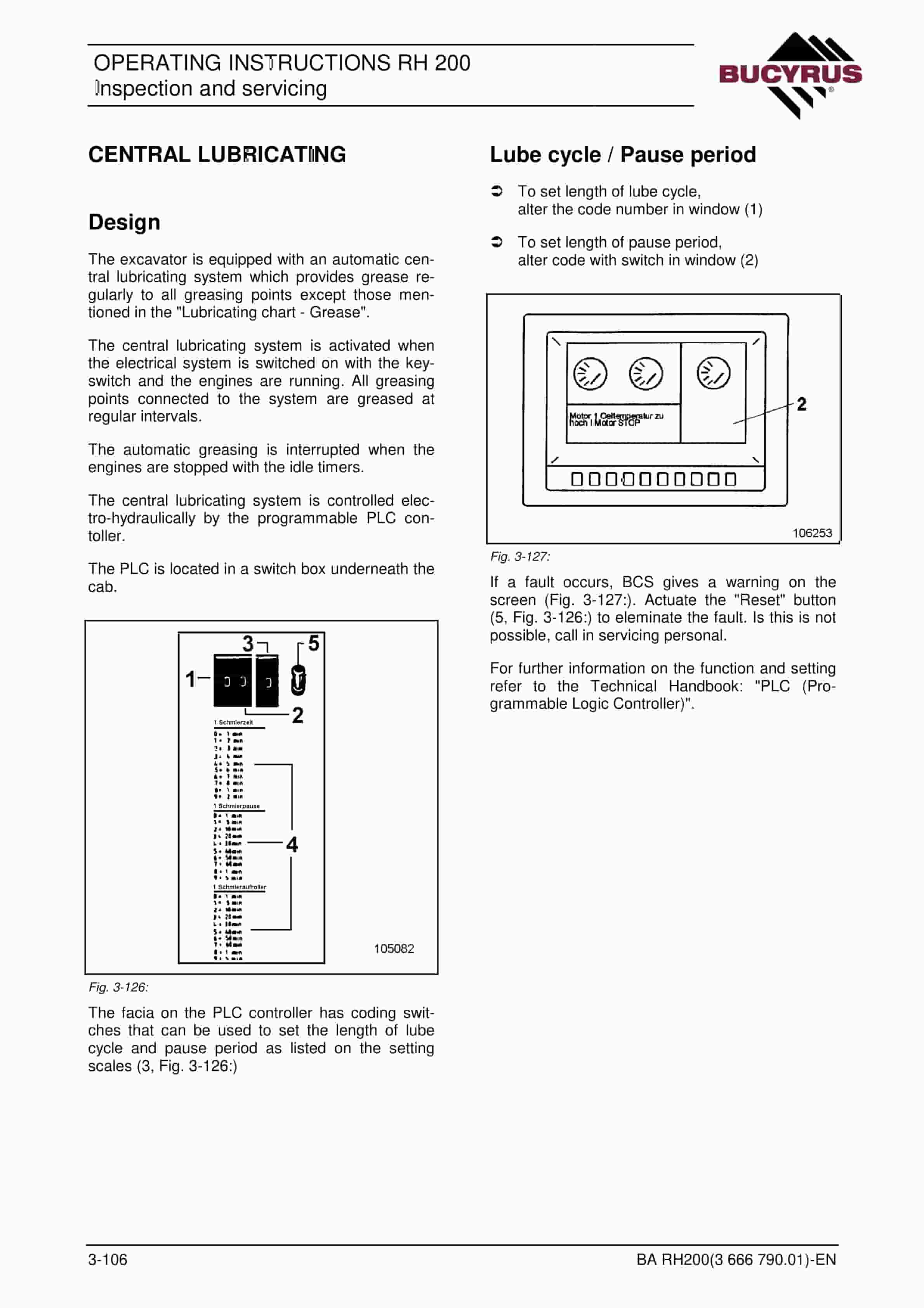 Bucyrus RH200 Hydraulic Excavator Operating Instructions 3666790.01 5 Bucyrus RH200 Hydraulic Excavator Operating Instructions 3666790.01 - Image 5
