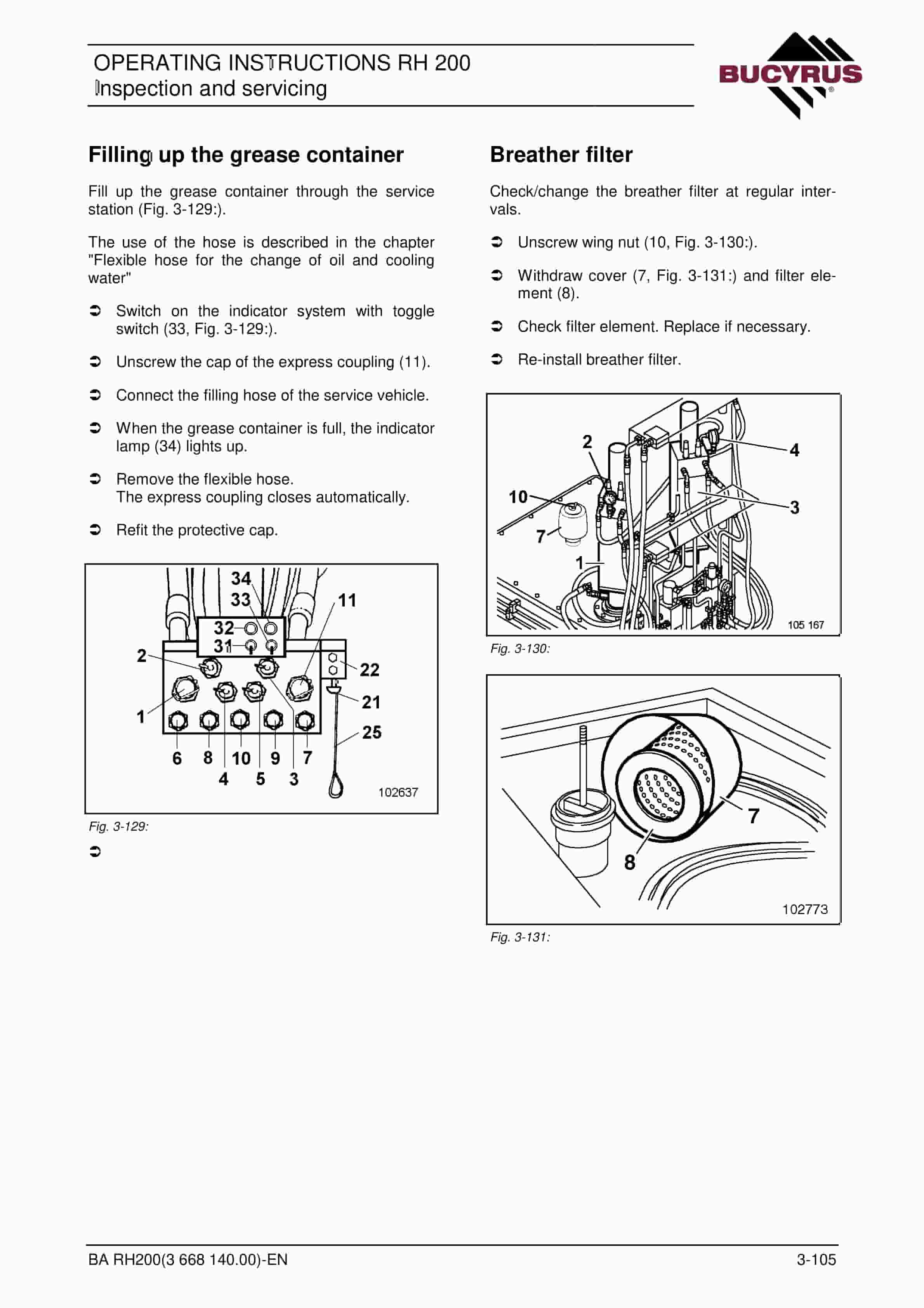 Bucyrus RH200 Hydraulic Excavator Operating Instructions 3668140 5 Bucyrus RH200 Hydraulic Excavator Operating Instructions 3668140 - Image 5