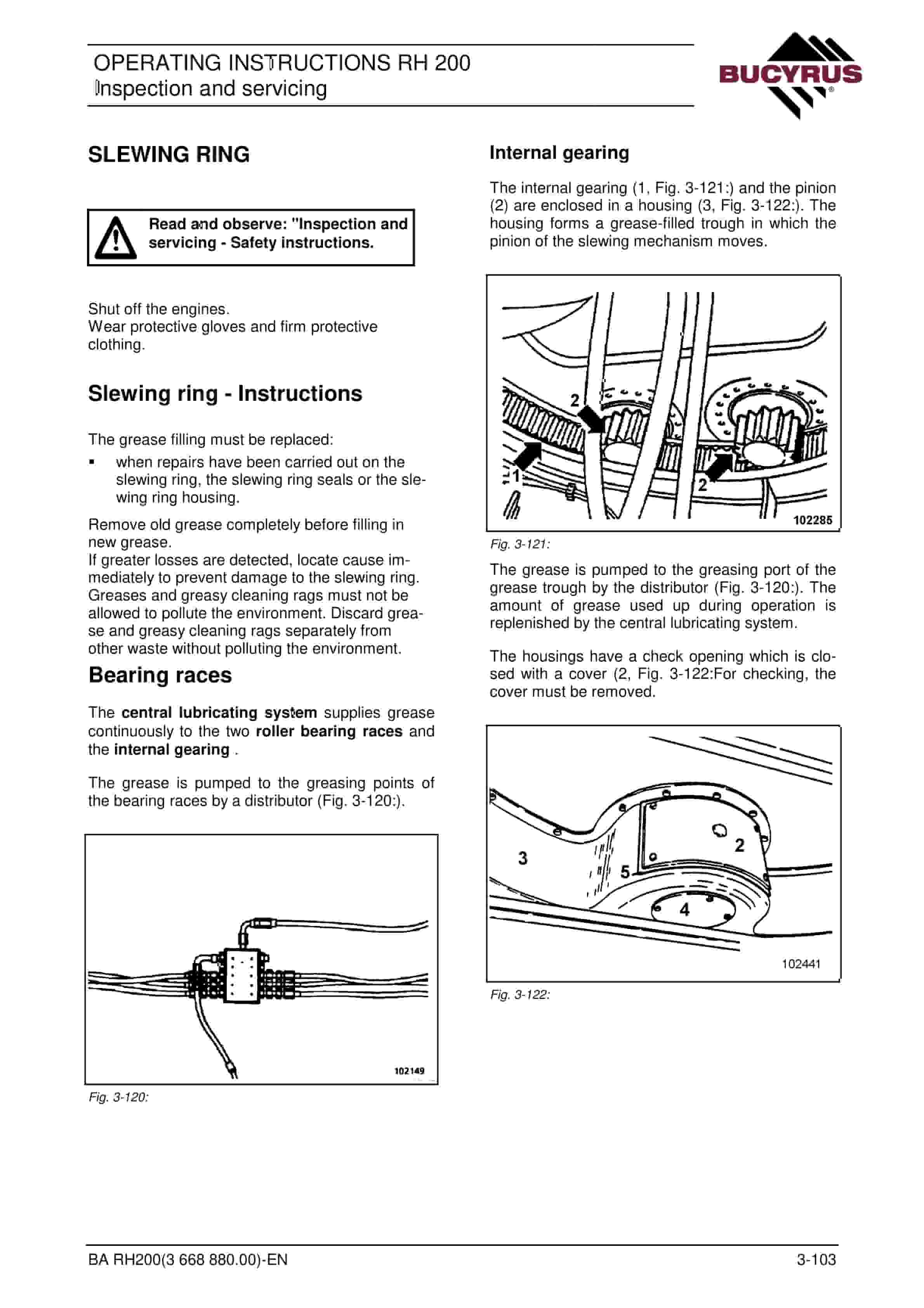 Bucyrus RH200 Hydraulic Excavator Operating Instructions 3668880 5 Bucyrus RH200 Hydraulic Excavator Operating Instructions 3668880 - Image 5