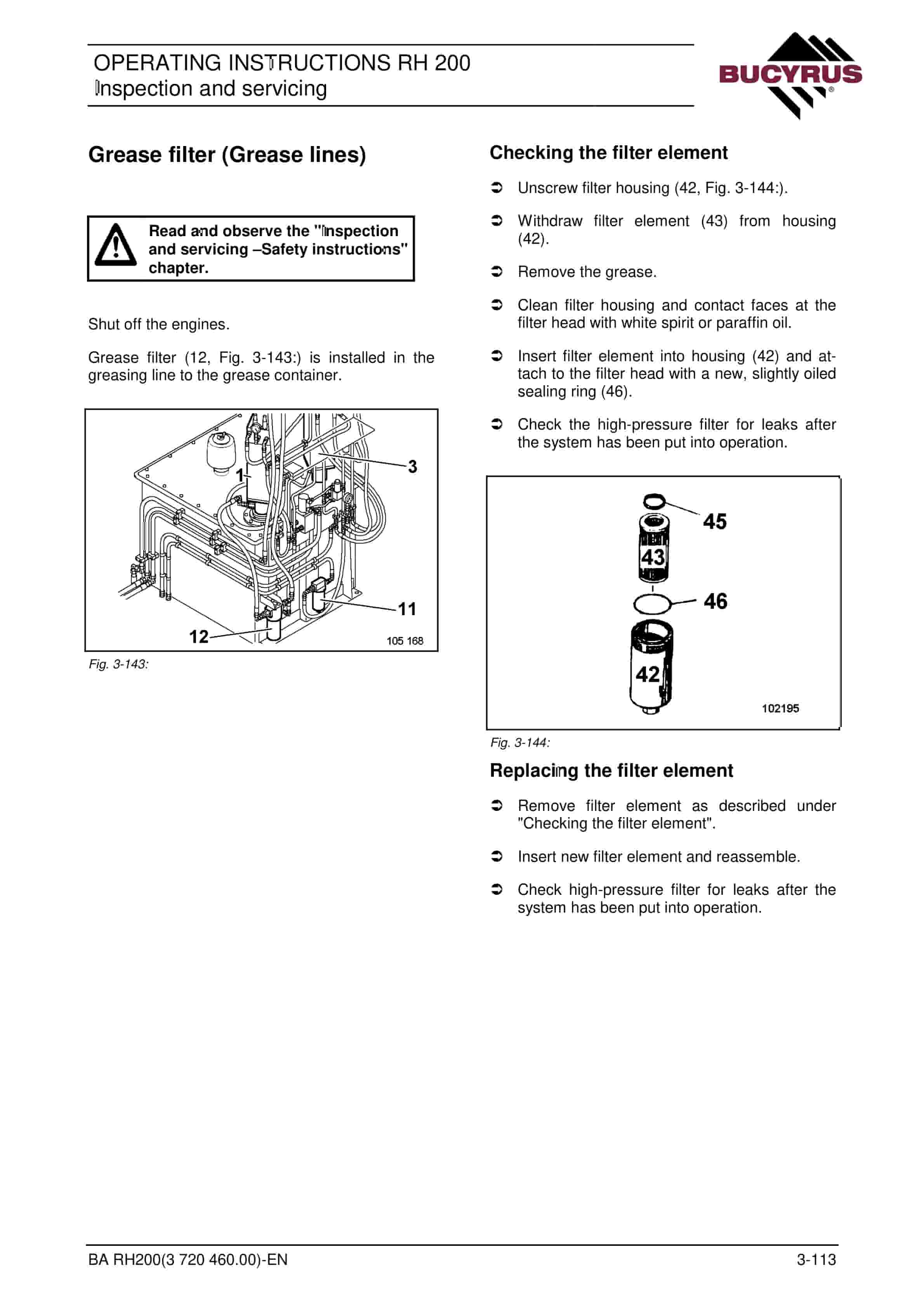 Bucyrus RH200 Hydraulic Excavator Operating Instructions 3720460 5 Bucyrus RH200 Hydraulic Excavator Operating Instructions 3720460 - Image 5
