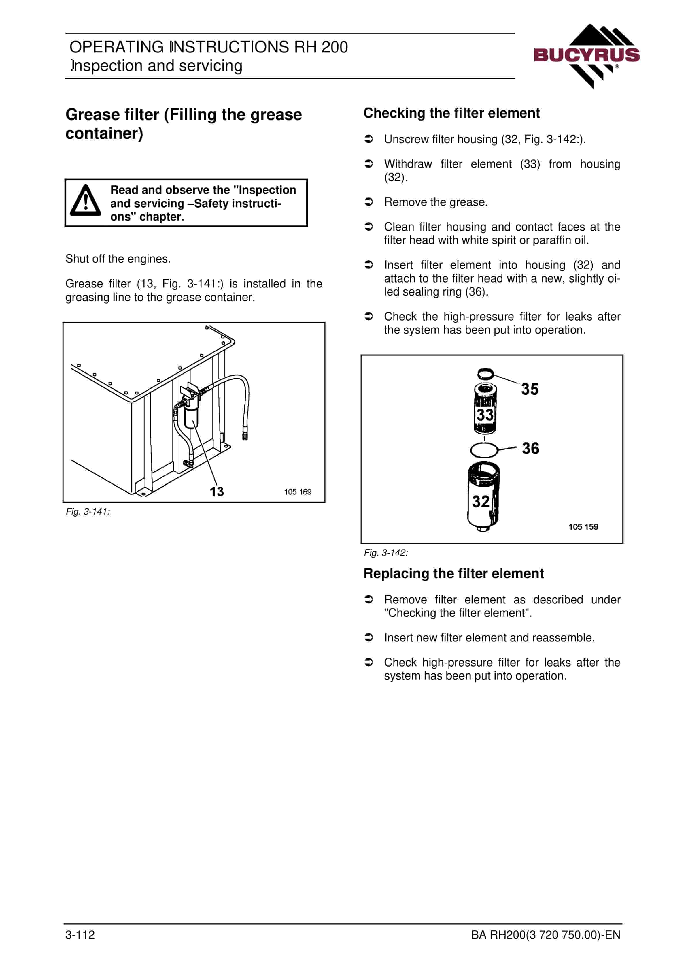 Bucyrus RH200 Hydraulic Excavator Operating Instructions 3720750 5 Bucyrus RH200 Hydraulic Excavator Operating Instructions 3720750 - Image 5