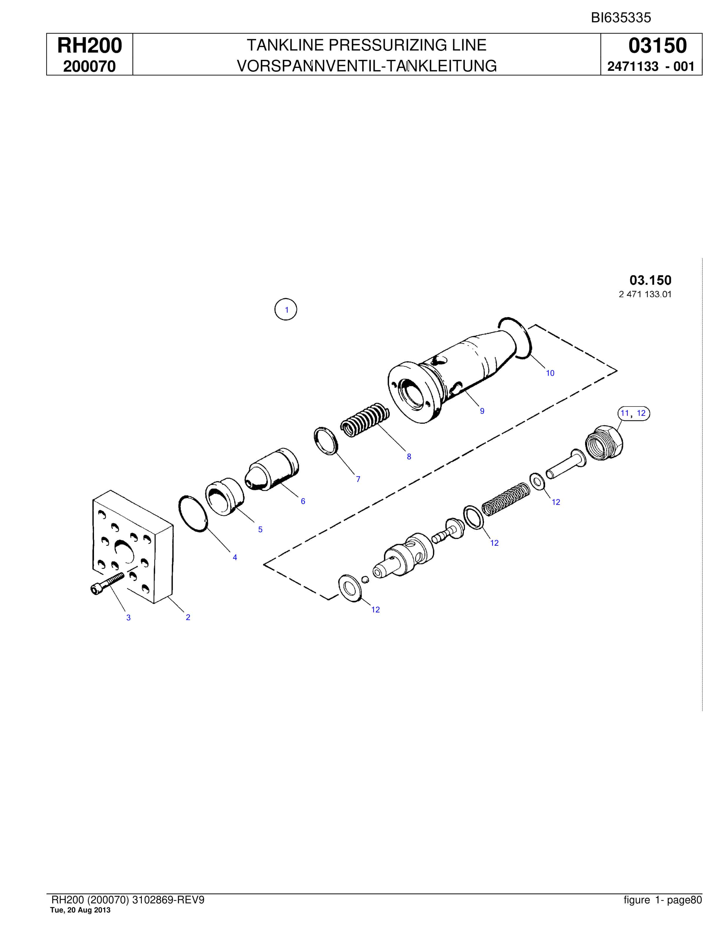 Bucyrus RH200 Hydraulic Excavator Parts Catalog BI635335-4