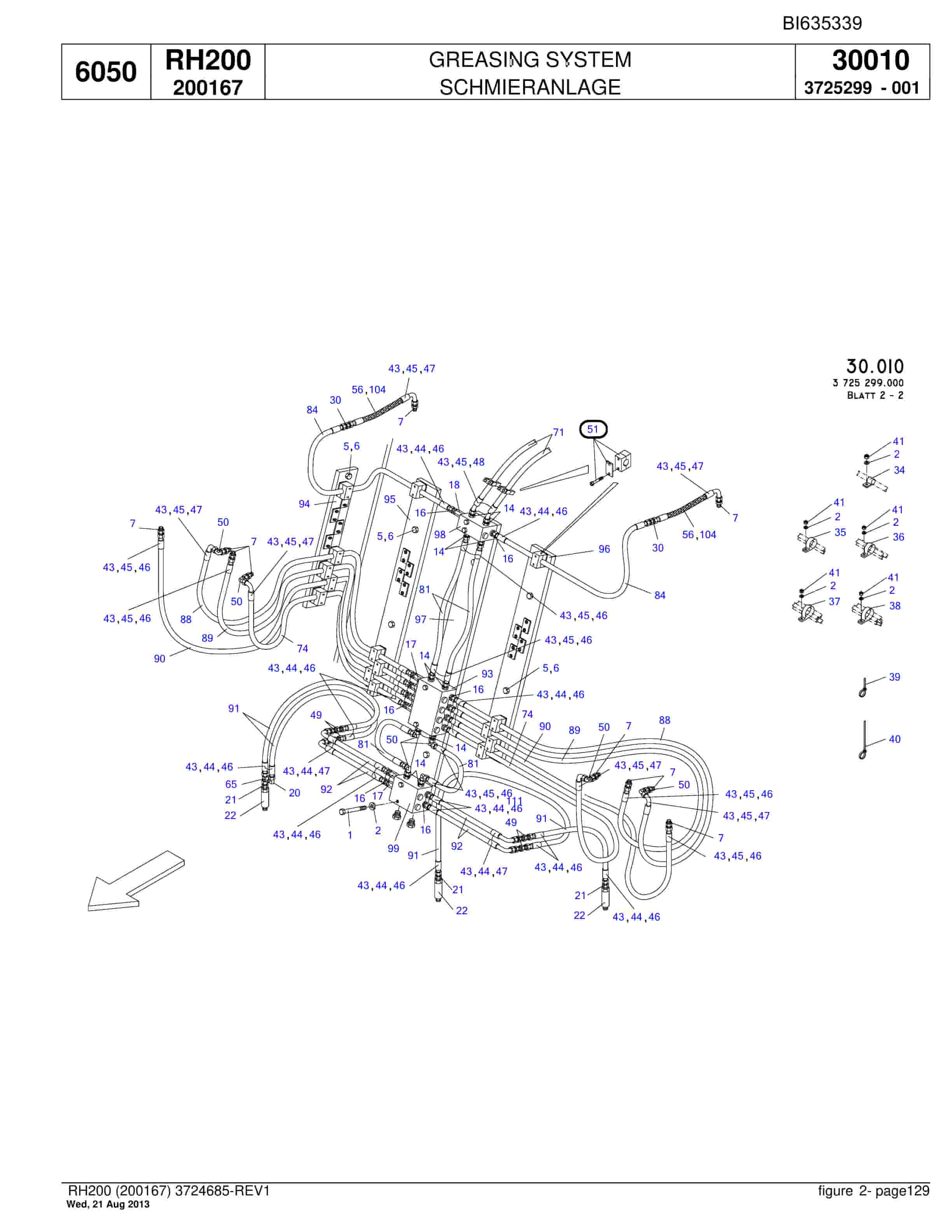 Bucyrus RH200 Hydraulic Excavator Parts Catalog BI635339-4