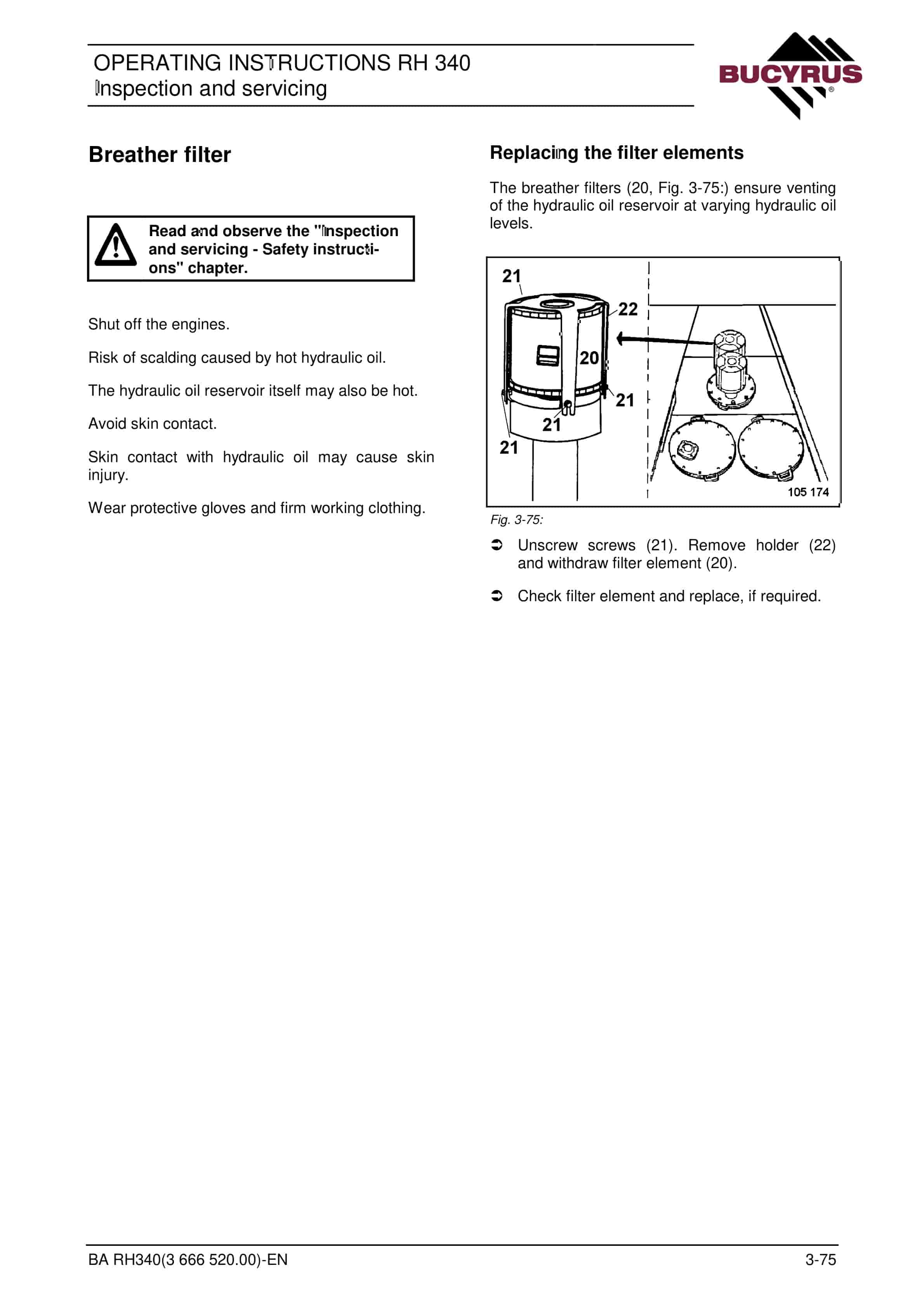 Bucyrus RH340 Hydraulic Excavator Operating Instructions 3666520 3 Bucyrus RH340 Hydraulic Excavator Operating Instructions 3666520 - Image 3