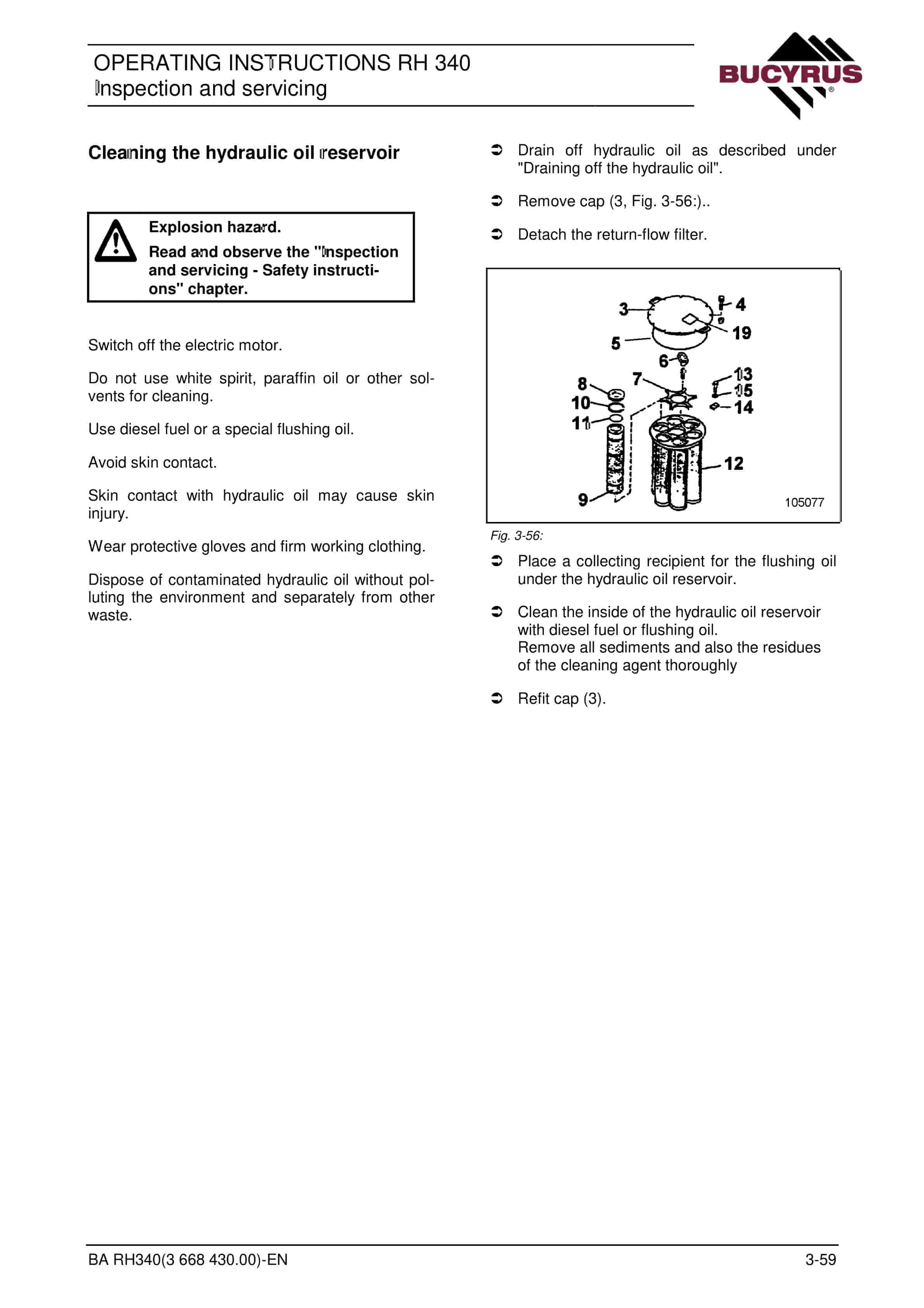 Bucyrus RH340 Hydraulic Excavator Operating Instructions 3668430 3 Bucyrus RH340 Hydraulic Excavator Operating Instructions 3668430 - Image 3