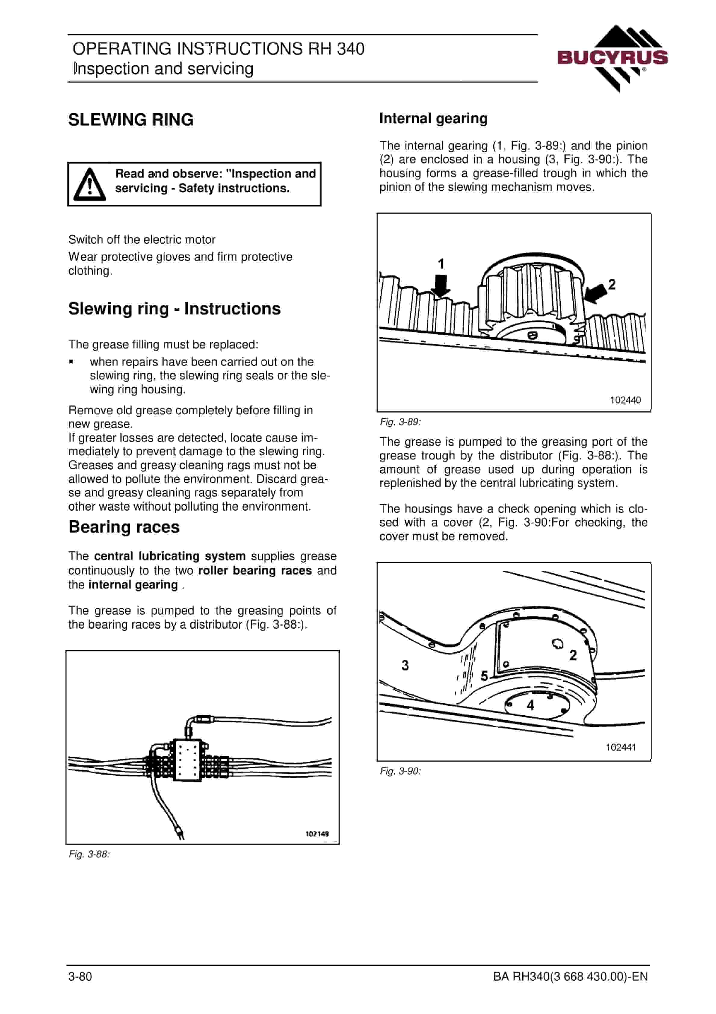 Bucyrus RH340 Hydraulic Excavator Operating Instructions 3668430 4 Bucyrus RH340 Hydraulic Excavator Operating Instructions 3668430 - Image 4