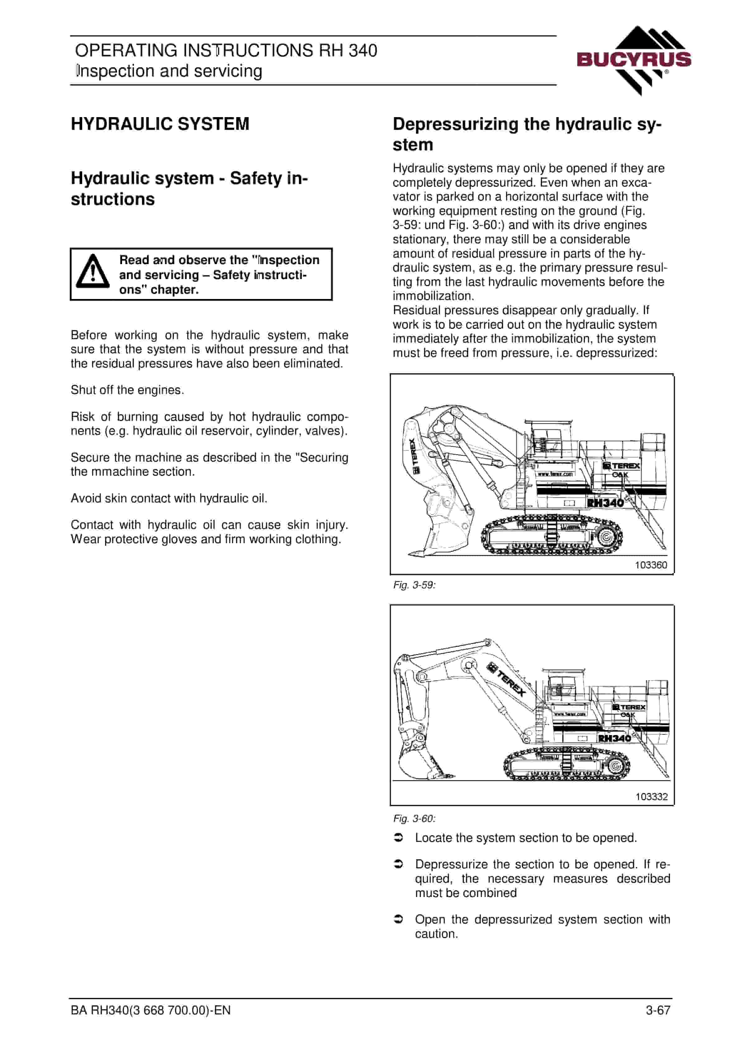 Bucyrus RH340 Hydraulic Excavator Operating Instructions 3668700 3 Bucyrus RH340 Hydraulic Excavator Operating Instructions 3668700 - Image 3