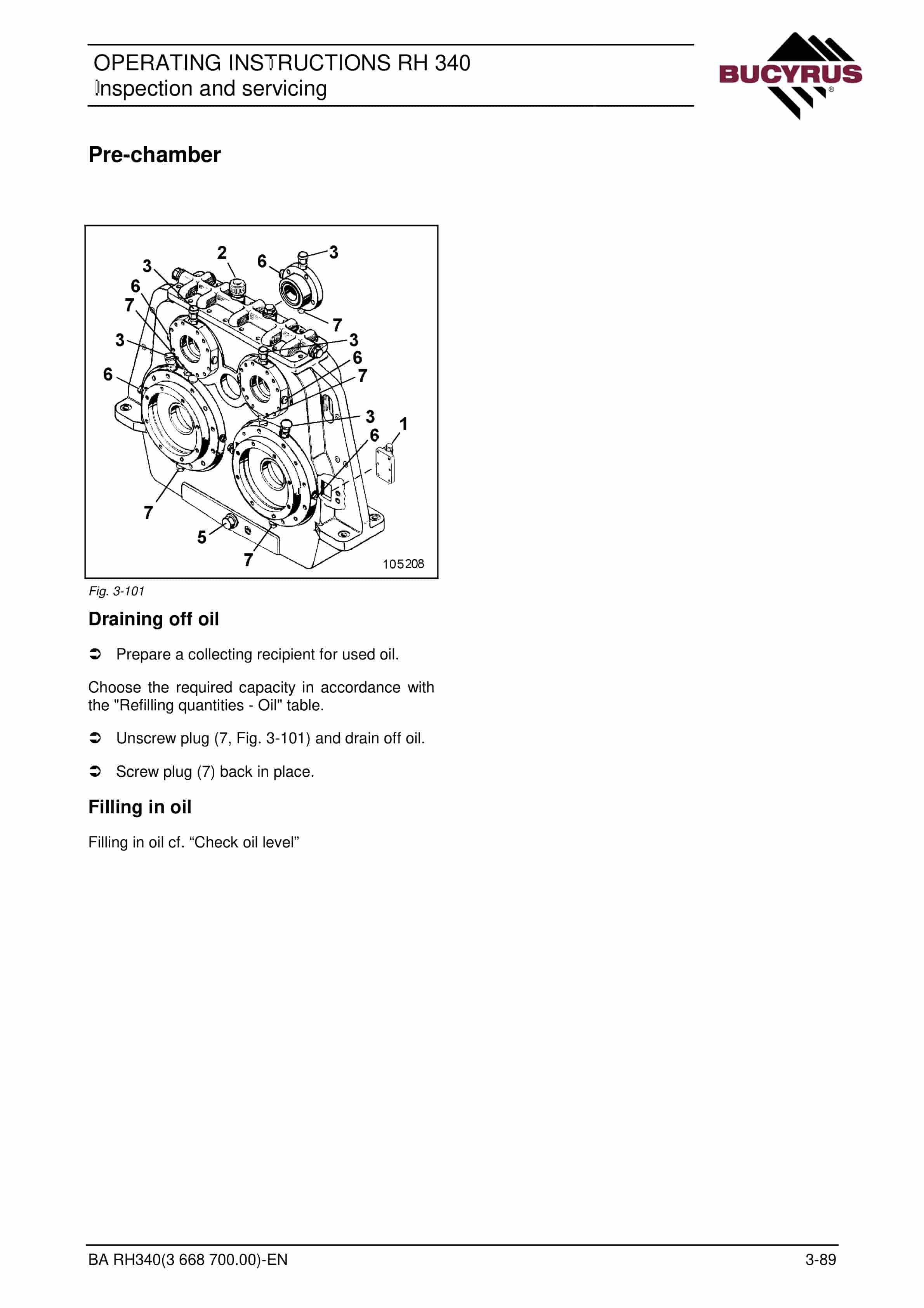 Bucyrus RH340 Hydraulic Excavator Operating Instructions 3668700 4 Bucyrus RH340 Hydraulic Excavator Operating Instructions 3668700 - Image 4