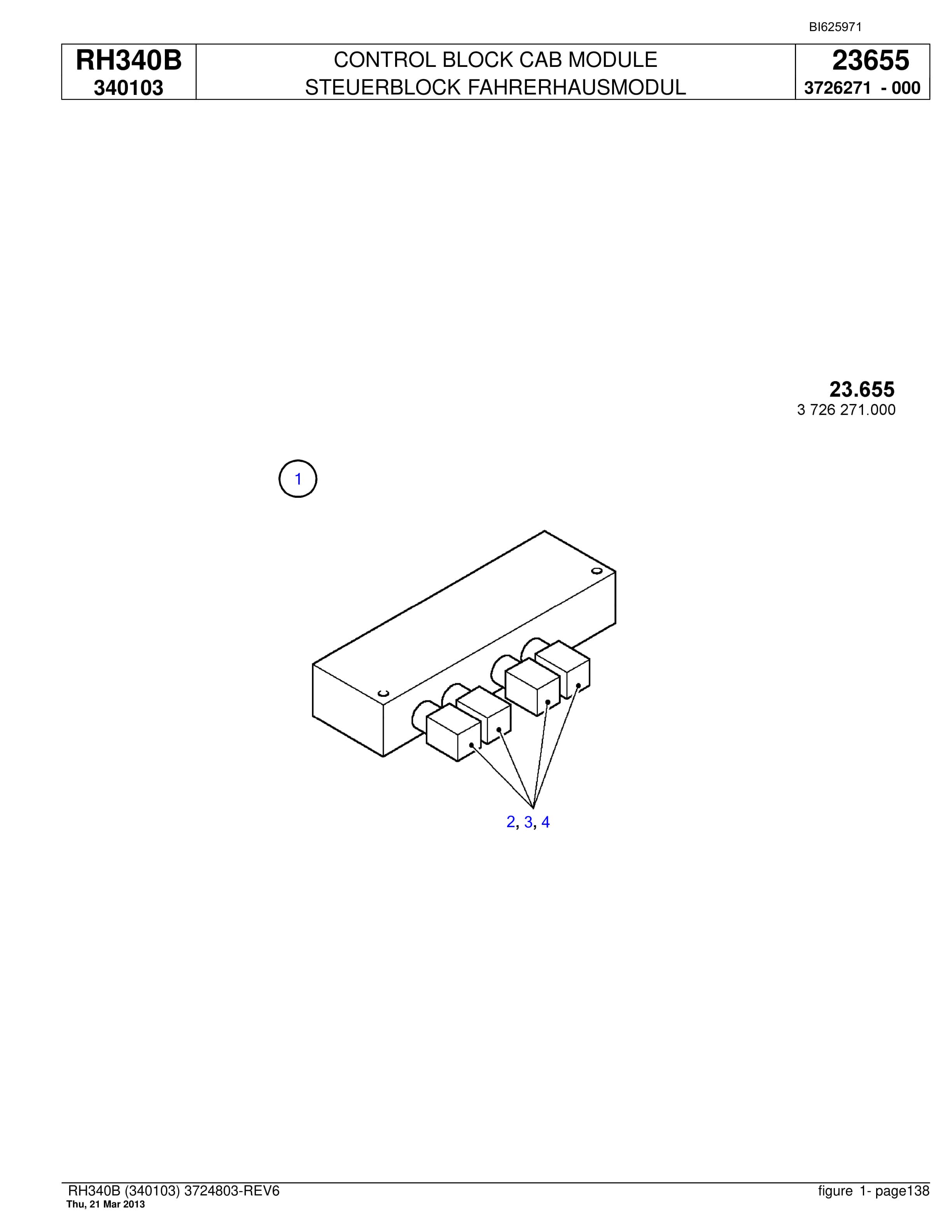 Bucyrus RH340B Hydraulic Excavator Parts Catalog BI625971-3