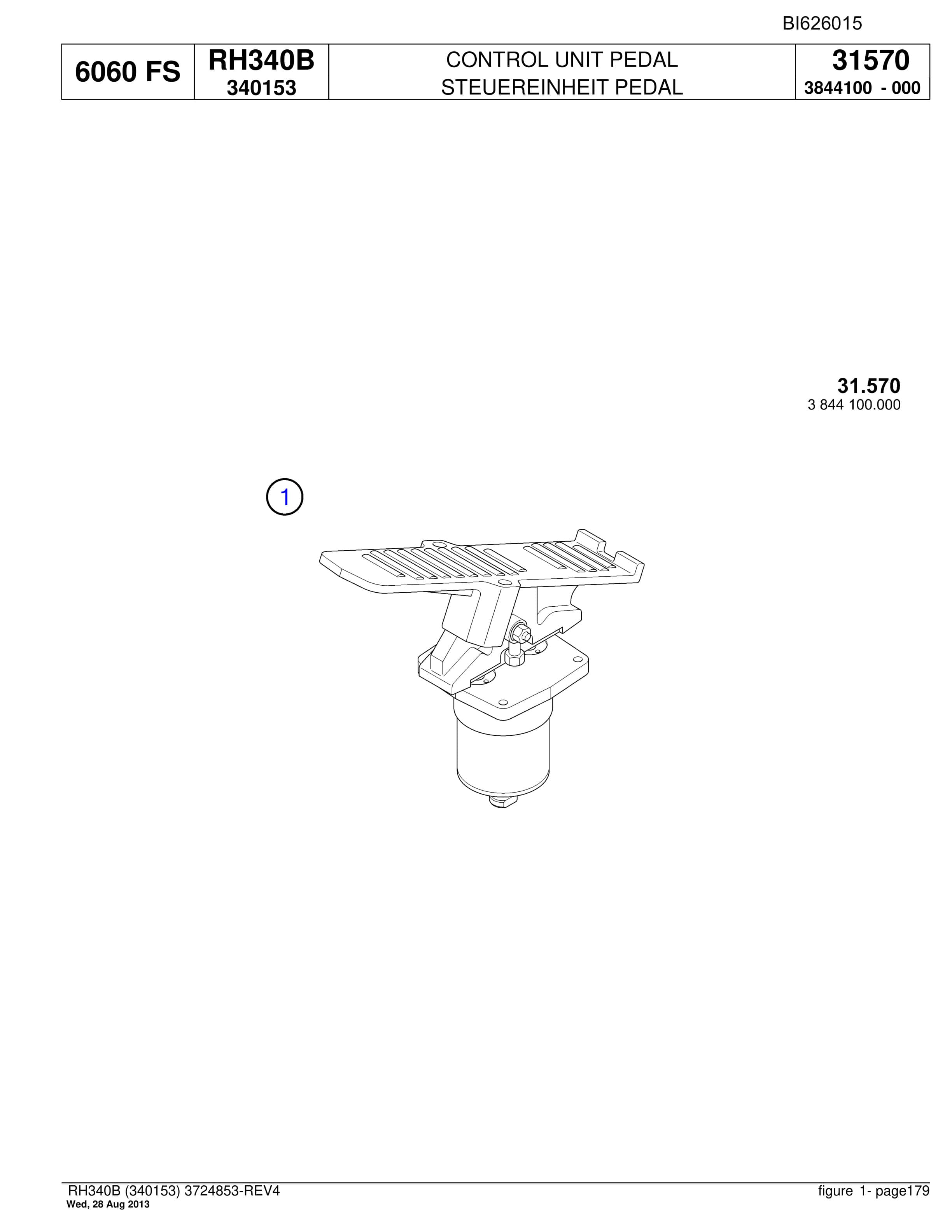 Bucyrus RH340B Hydraulic Excavator Parts Catalog BI626015-5