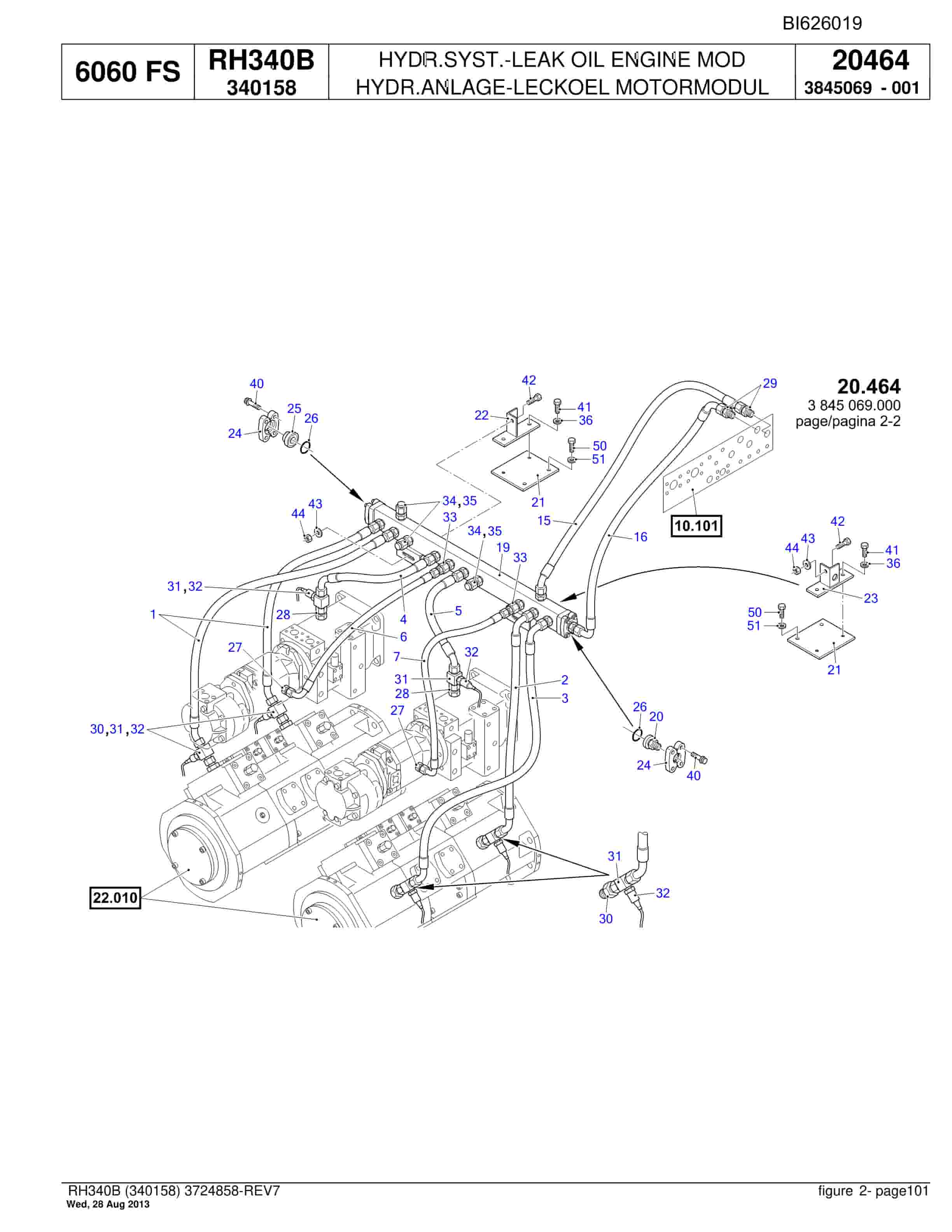Bucyrus RH340B Hydraulic Excavator Parts Catalog BI626019-2
