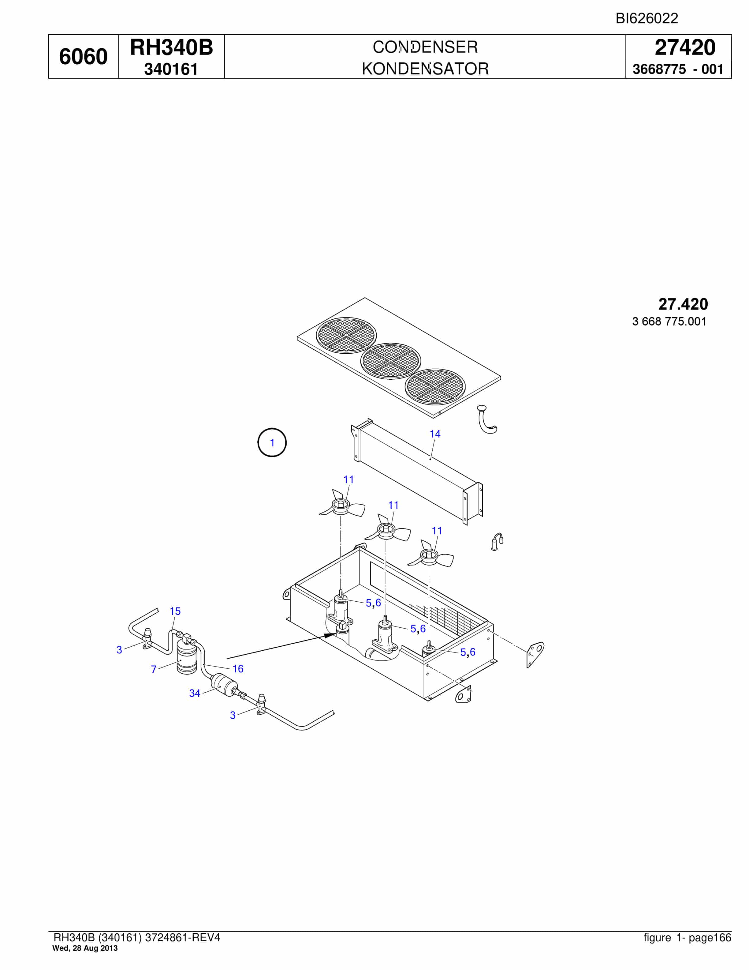 Bucyrus RH340B Hydraulic Excavator Parts Catalog BI626022-4