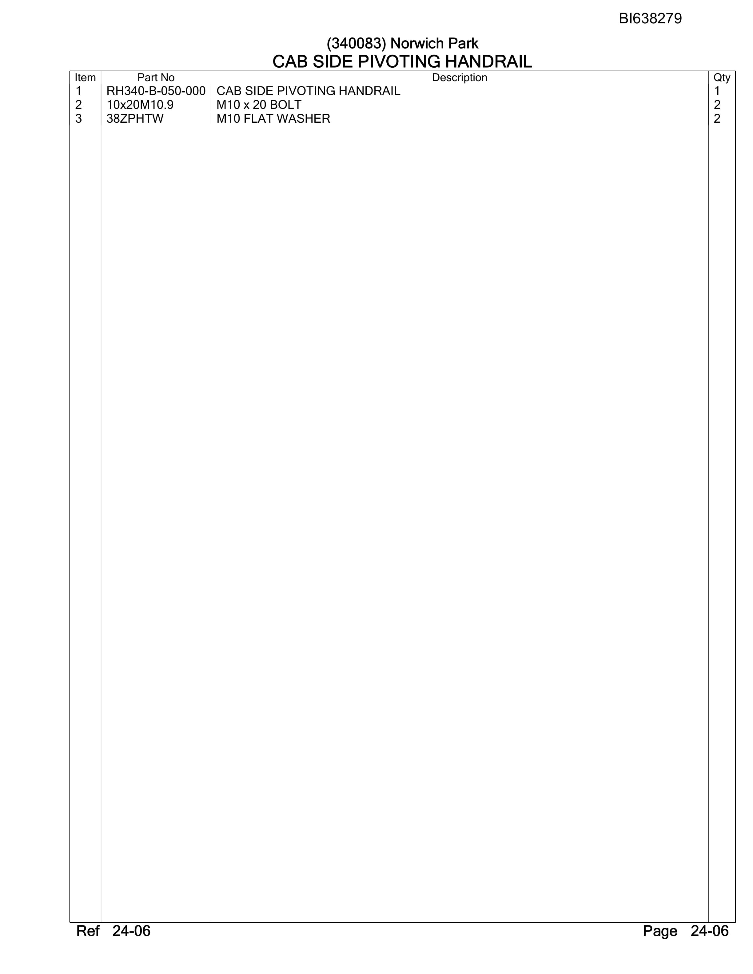 Bucyrus RH340B Hydraulic Excavator Parts Catalog BI638279 3 Bucyrus RH340B Hydraulic Excavator Parts Catalog BI638279 - Image 3