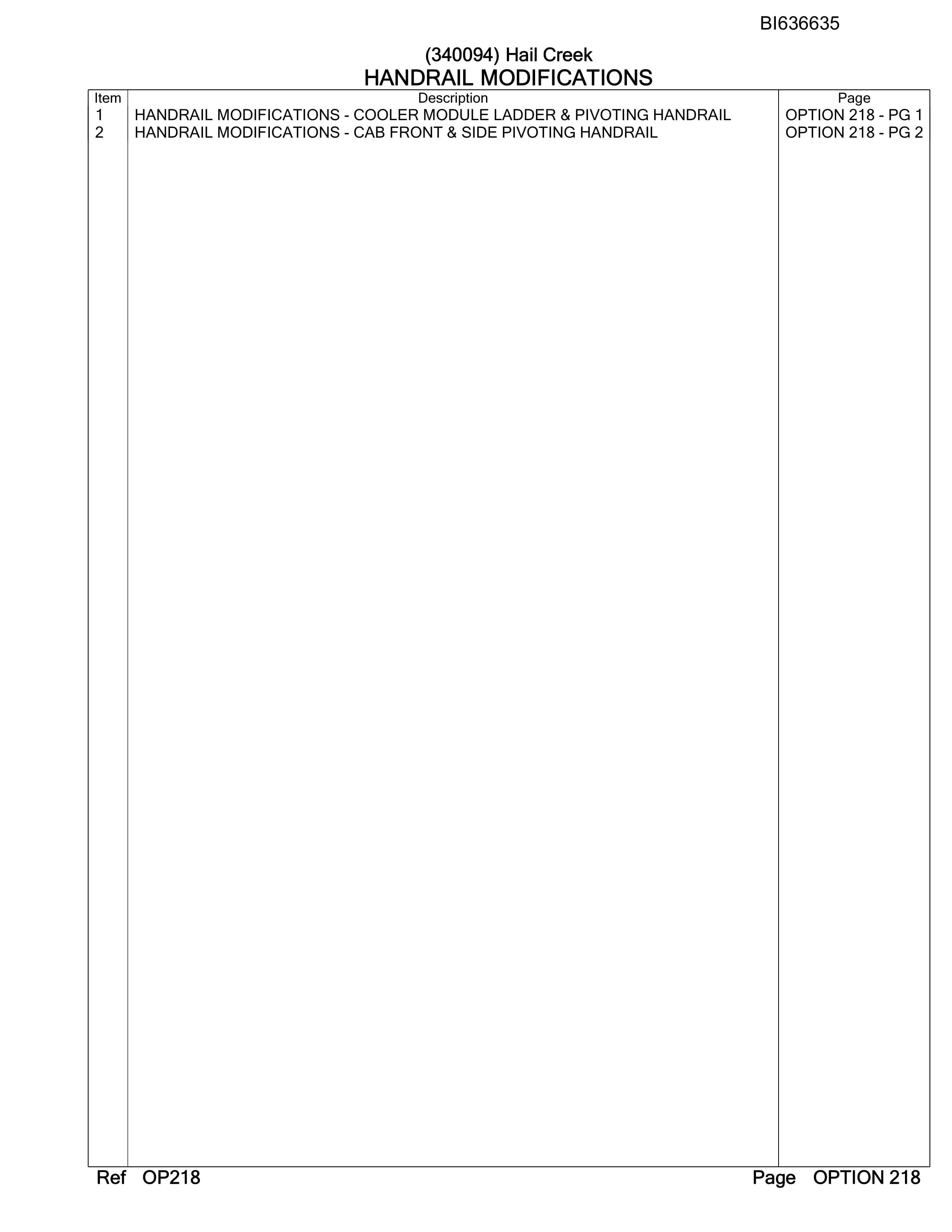 Bucyrus RH340B Hydraulic Excavator Parts Manual BI636635-5