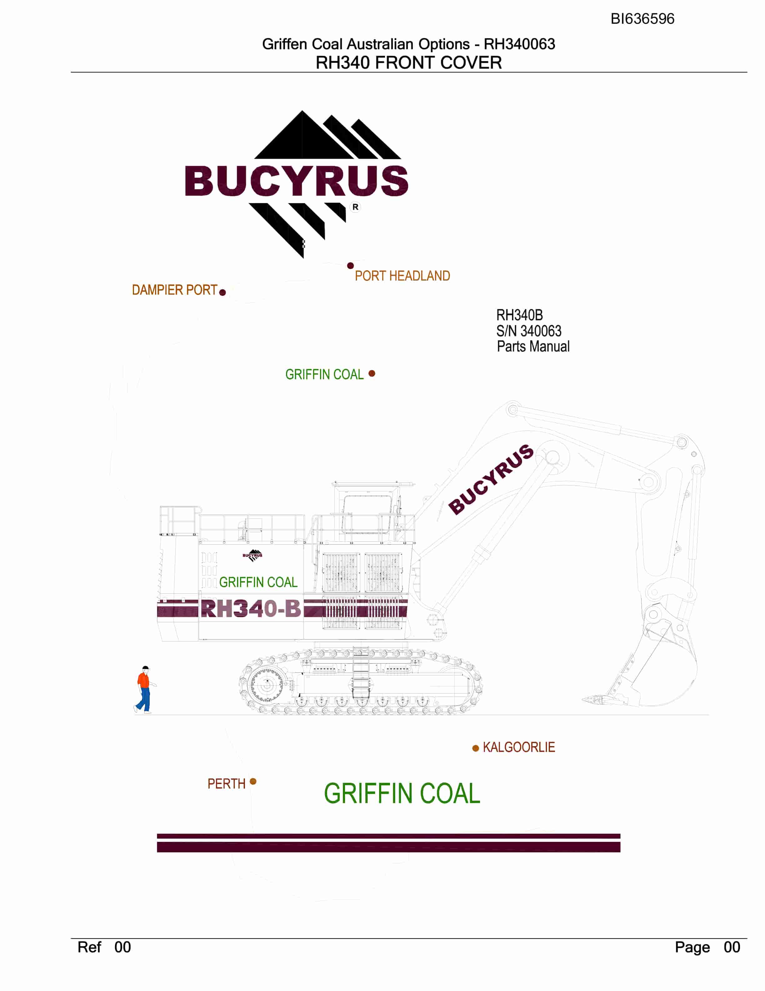 Bucyrus RH340B Parts Manual BI636596