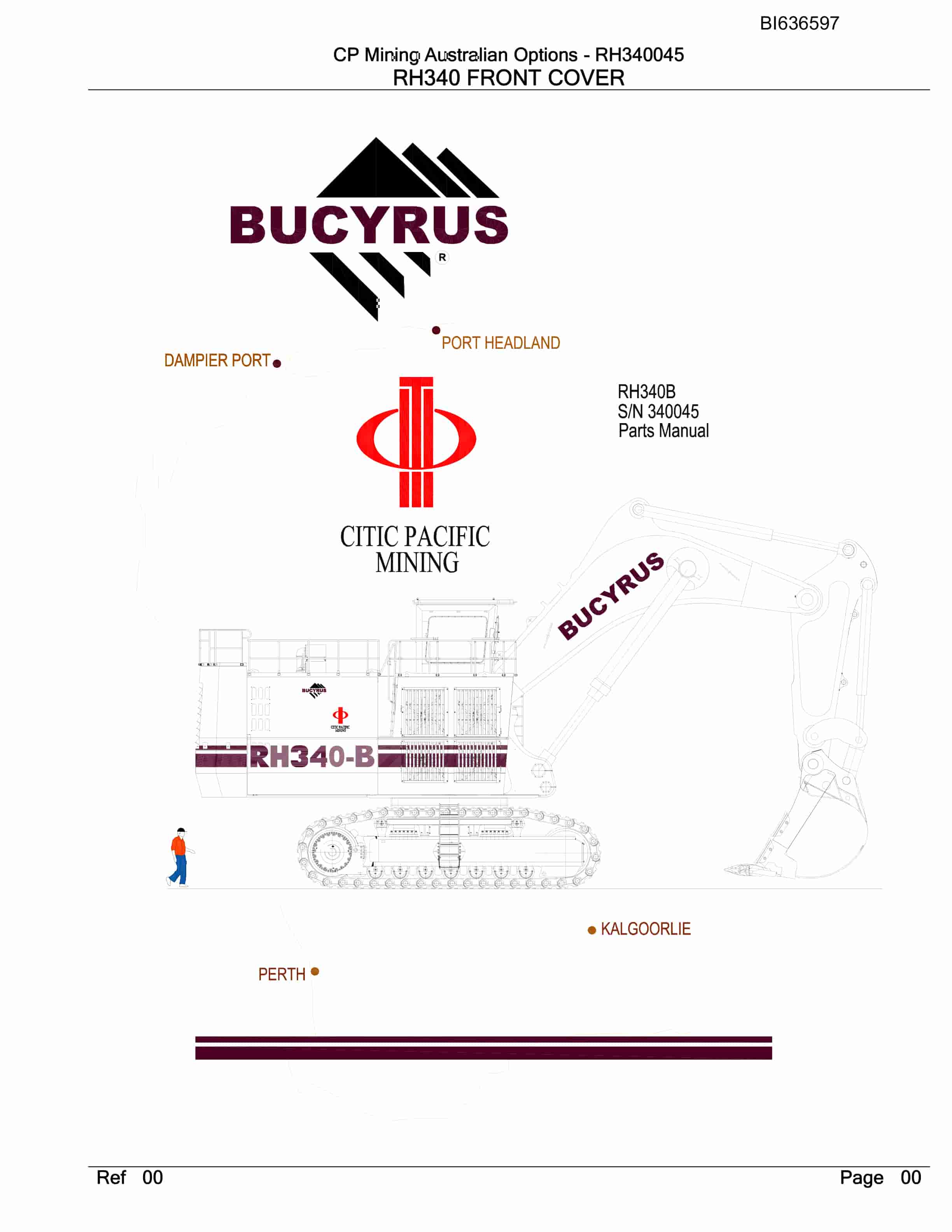 Bucyrus RH340B Parts Manual BI636597