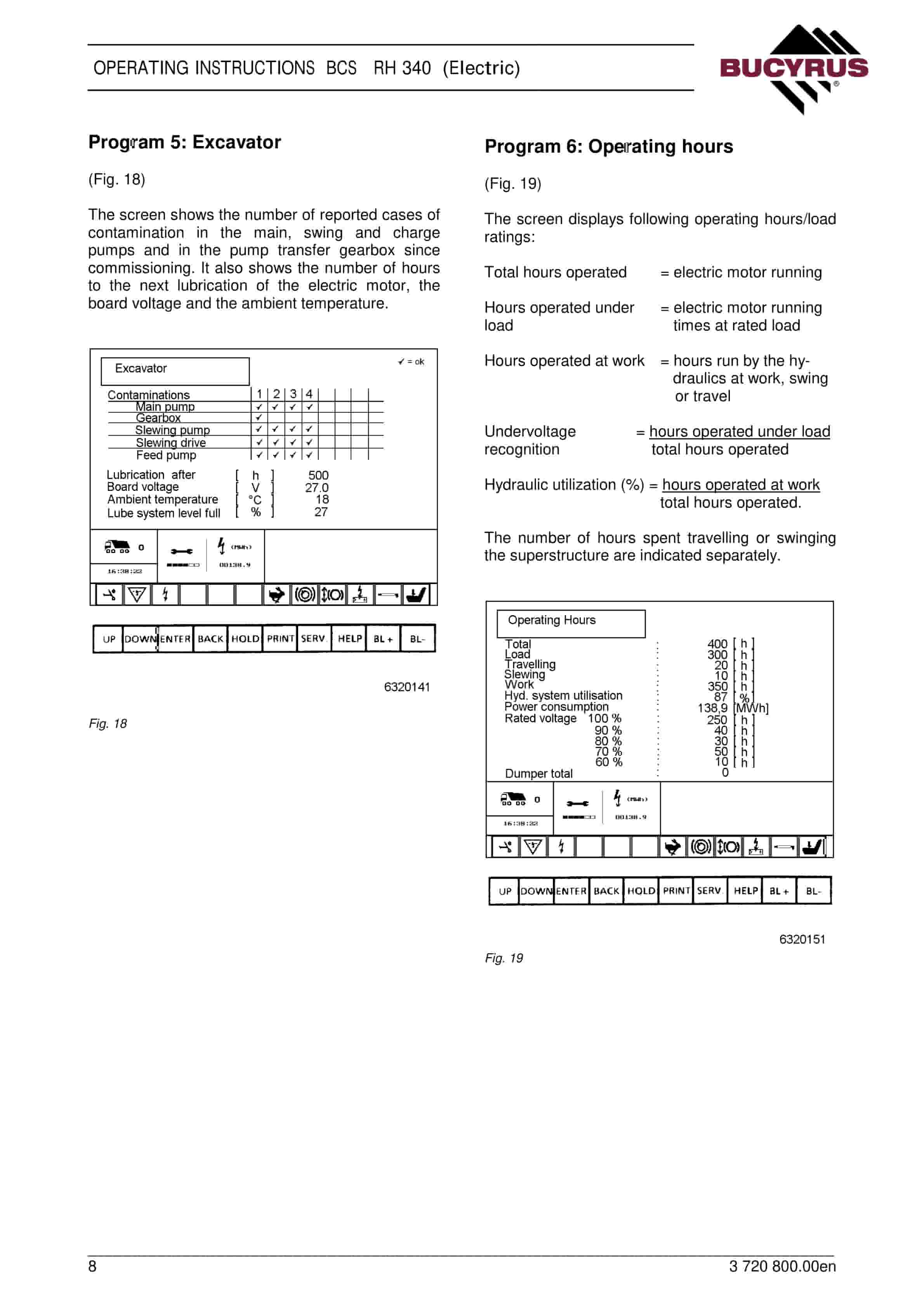 Bucyrus RH340E Board - Control - System Operating Instructions 3720800-2