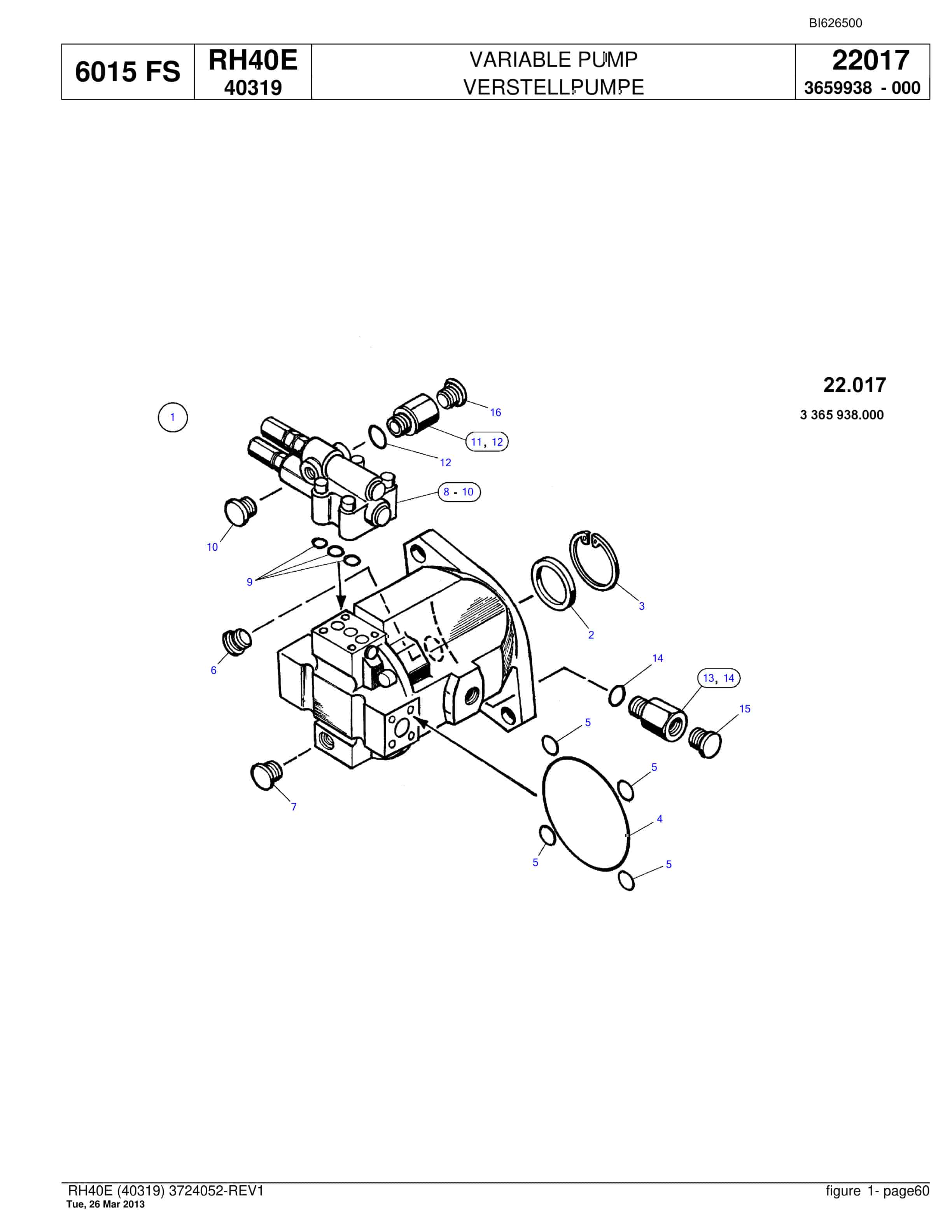Bucyrus RH40E Hydraulic Excavator Parts Catalog BI626500-2