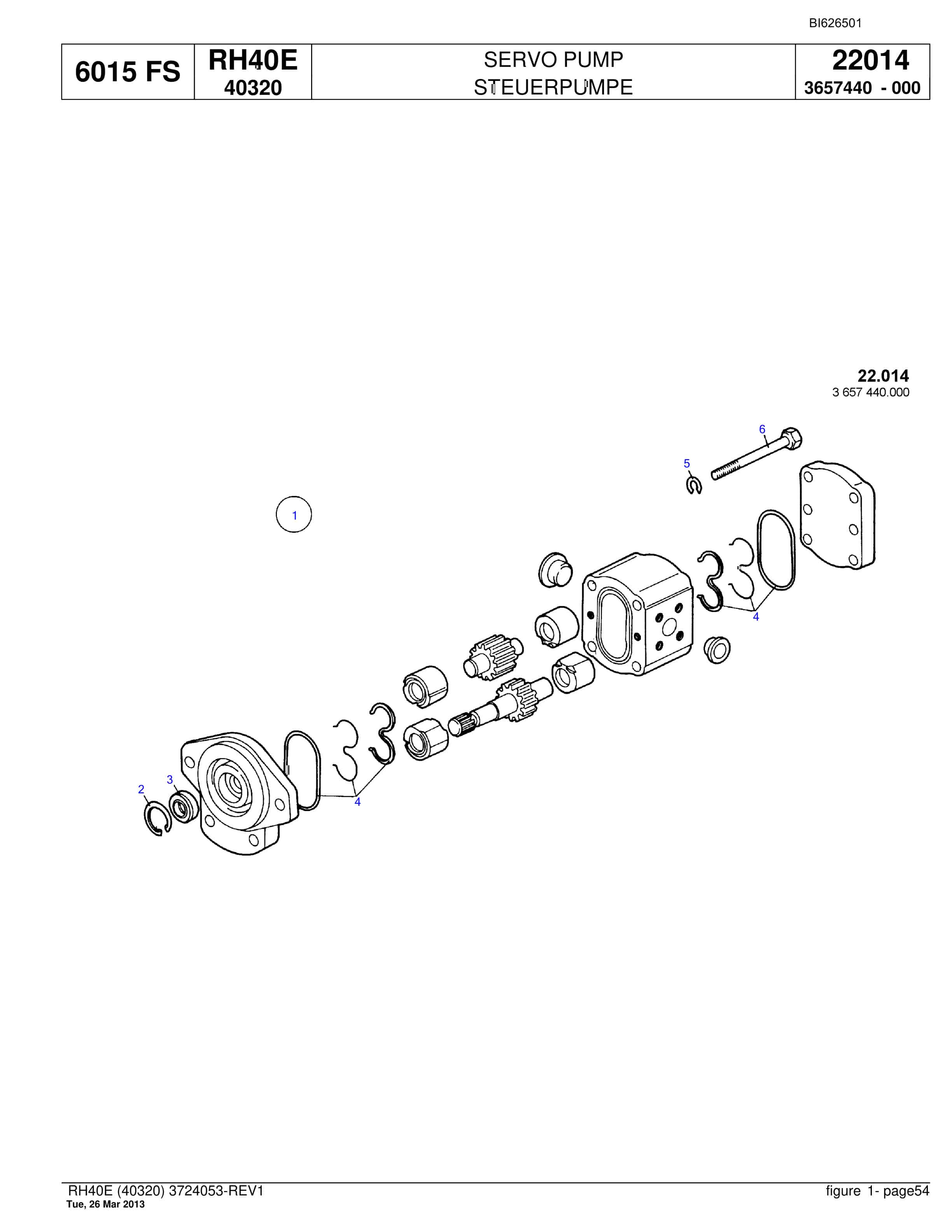 Bucyrus RH40E Hydraulic Excavator Parts Catalog BI626501-2