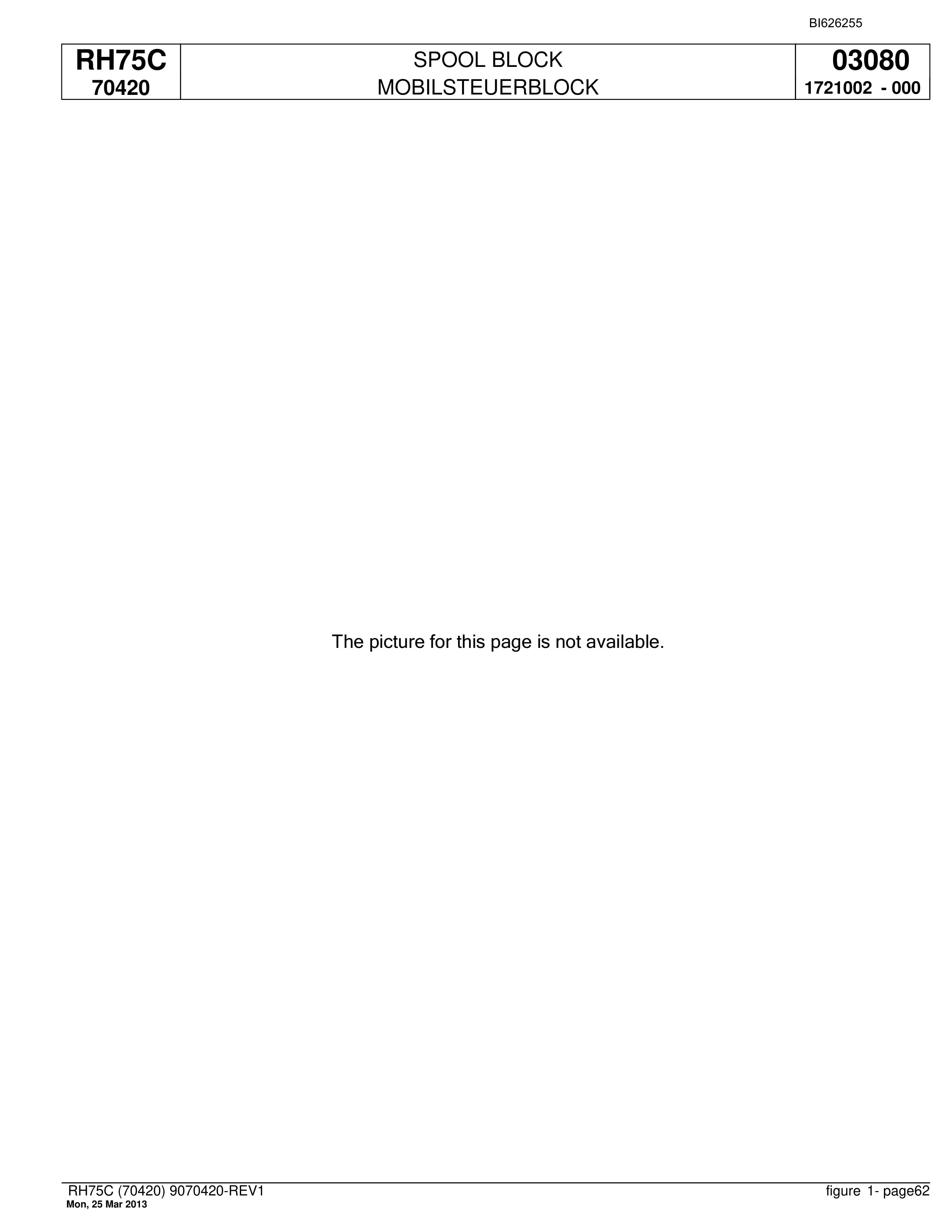 Bucyrus RH75C Hydraulic Excavator Parts Catalog BI626255-3