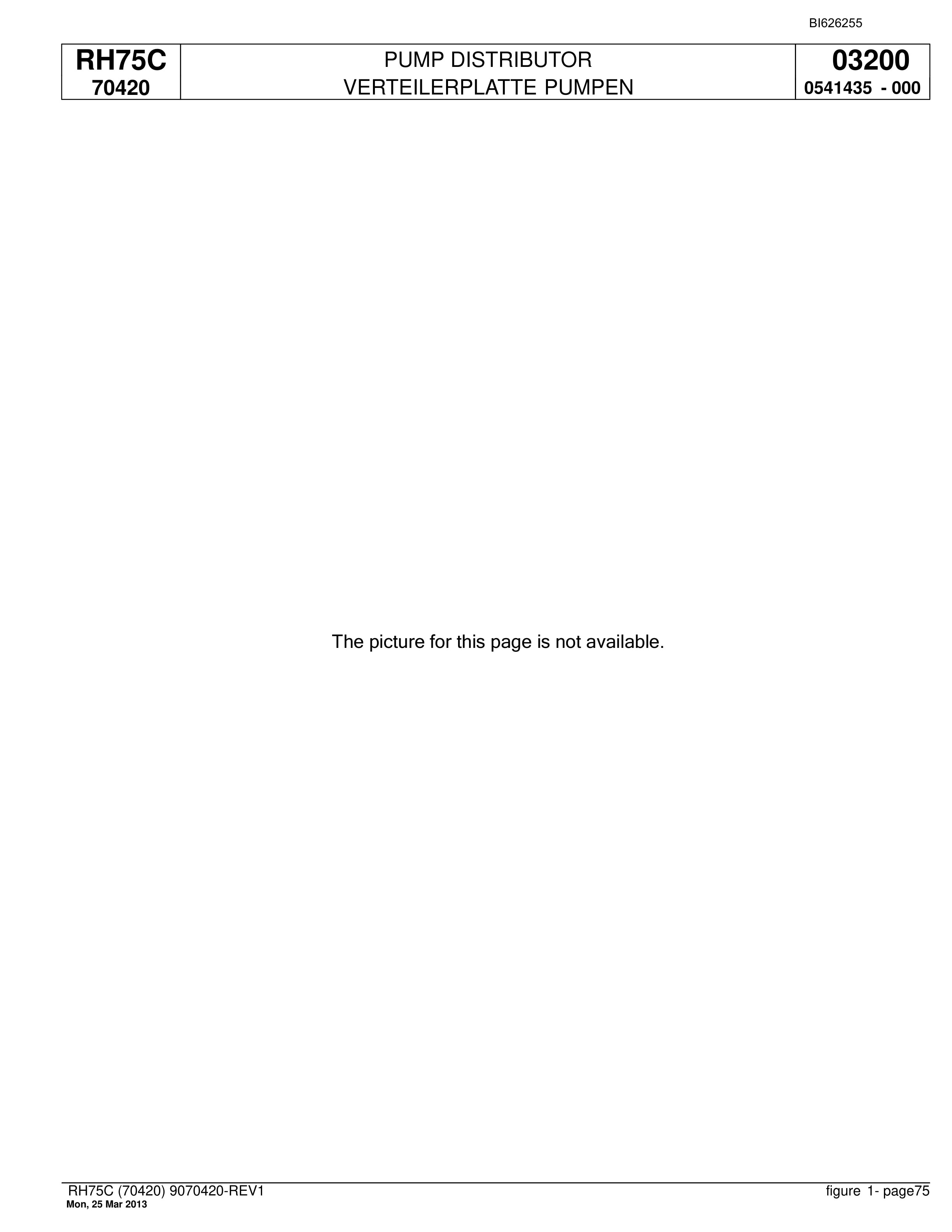 Bucyrus RH75C Hydraulic Excavator Parts Catalog BI626255-5
