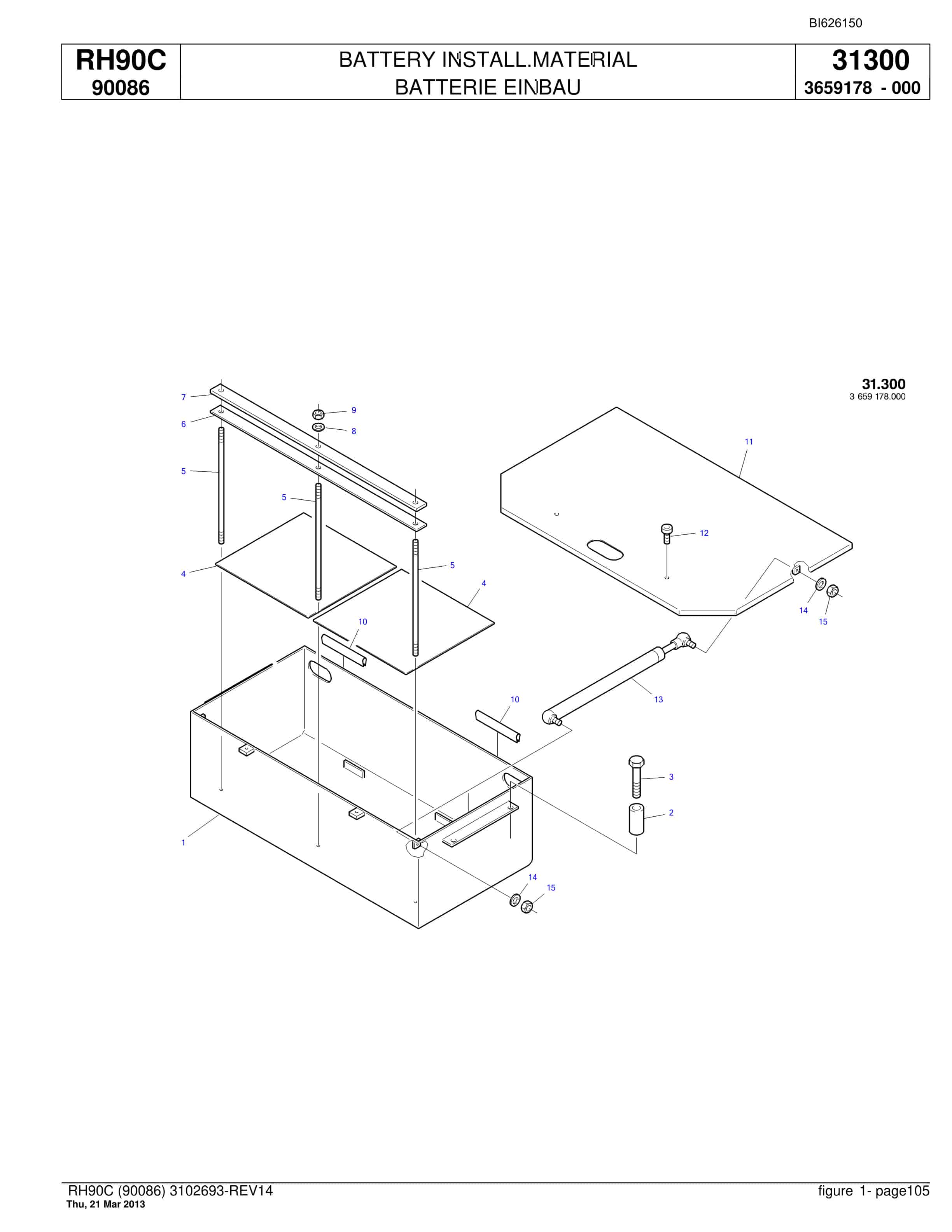 Bucyrus RH90C Hydraulic Excavator Parts Catalog BI626150-4