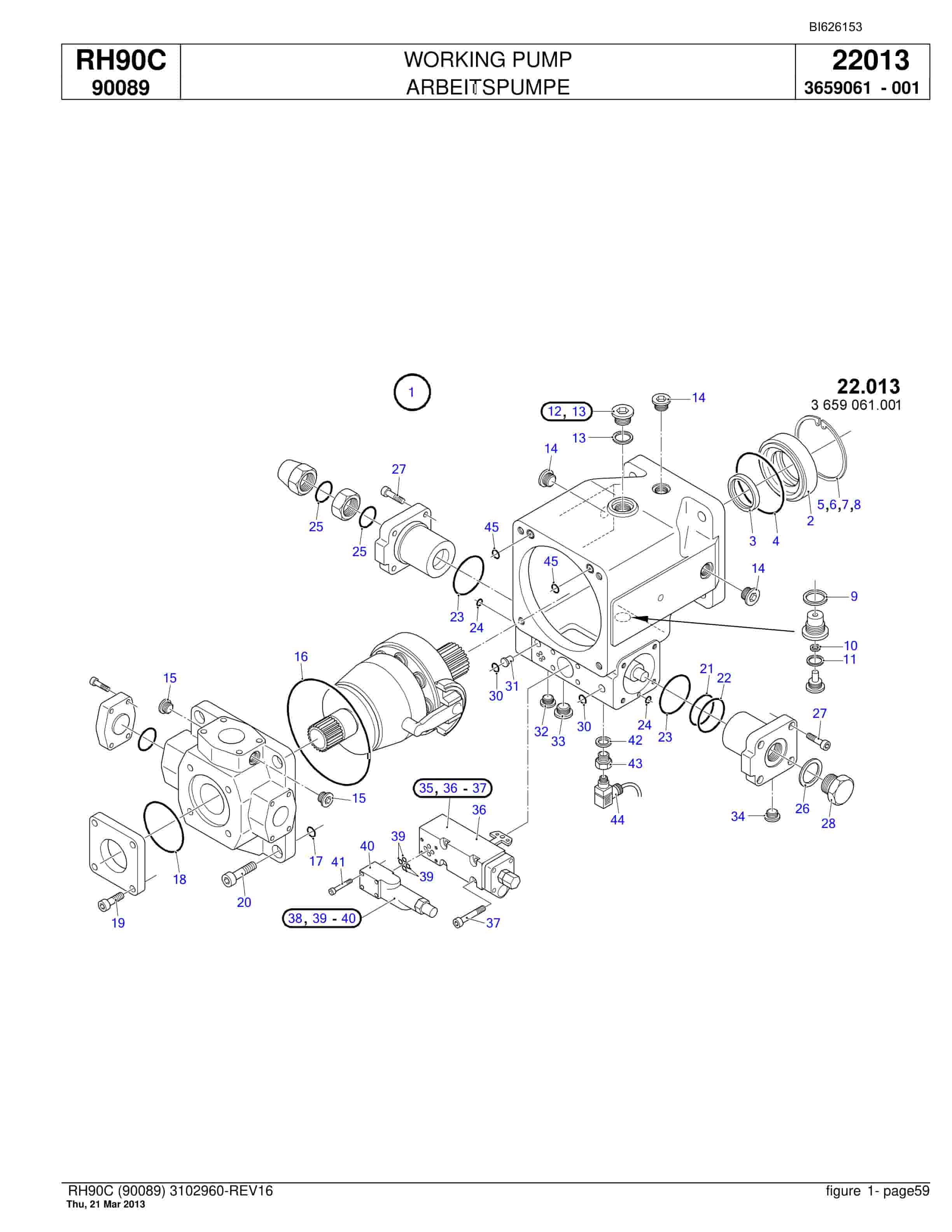 Bucyrus RH90C Hydraulic Excavator Parts Catalog BI626153-2
