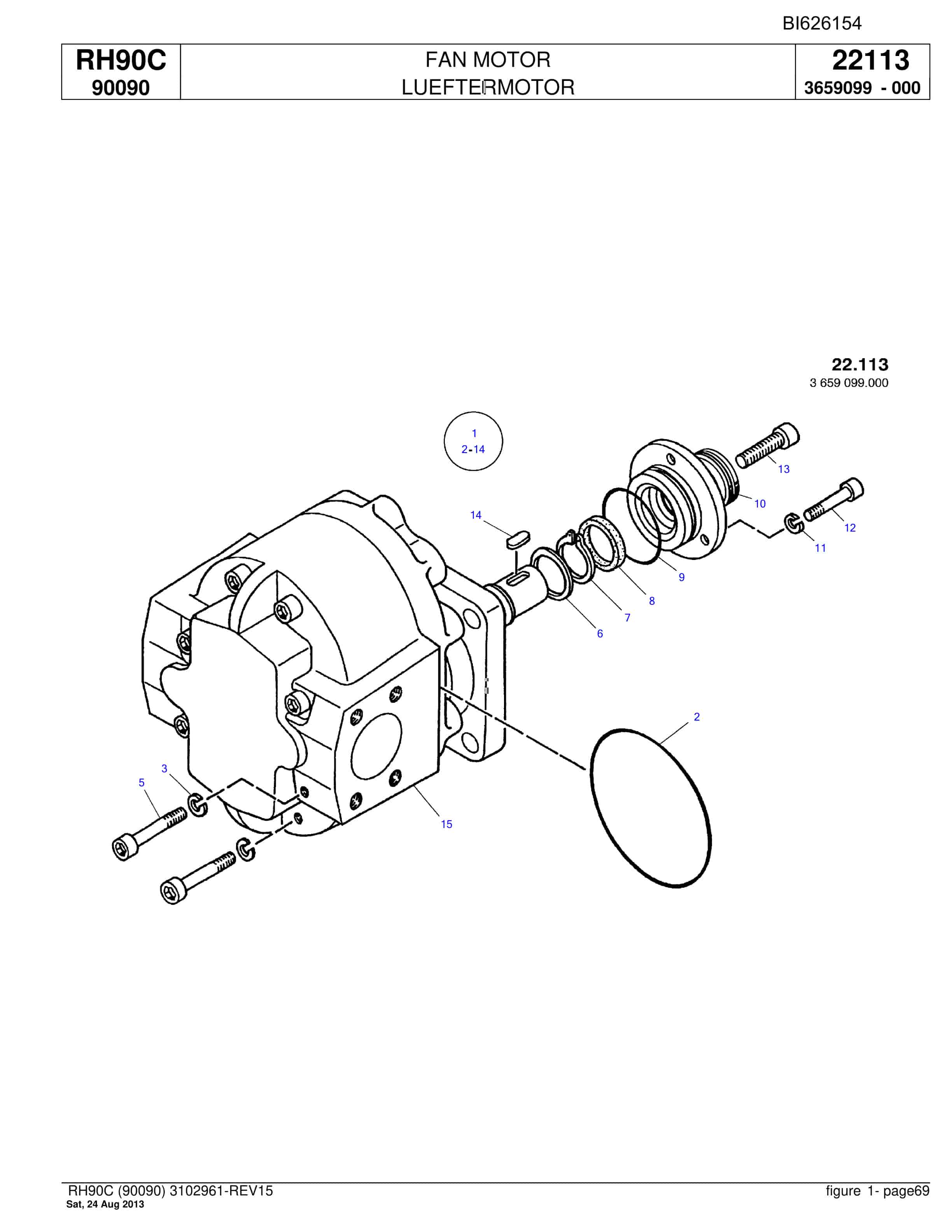 Bucyrus RH90C Hydraulic Excavator Parts Catalog BI626154-2