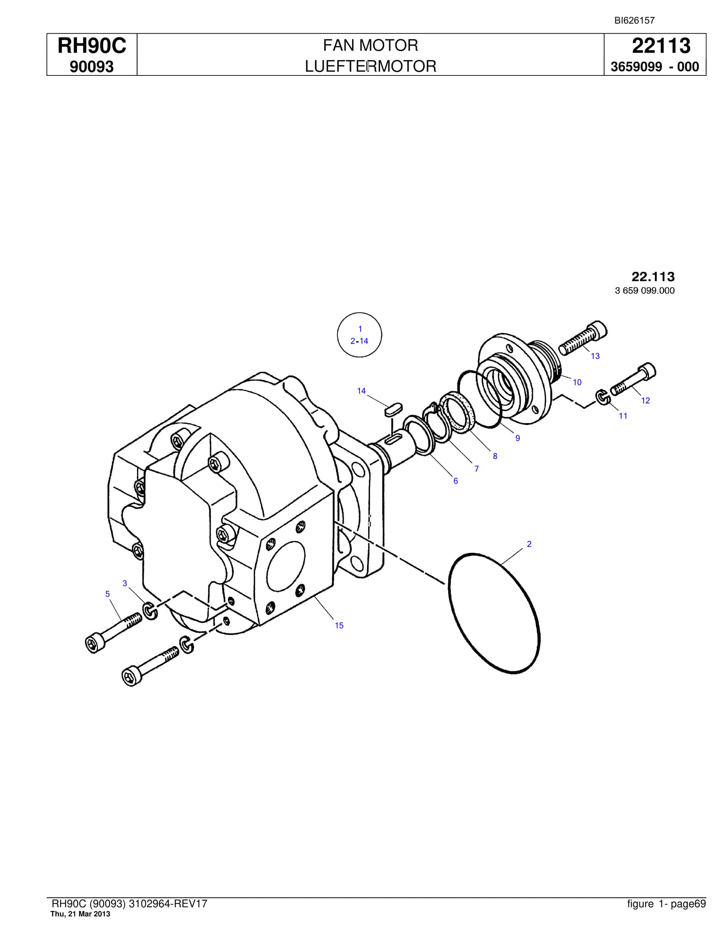Bucyrus RH90C Hydraulic Excavator Parts Catalog BI626157-2