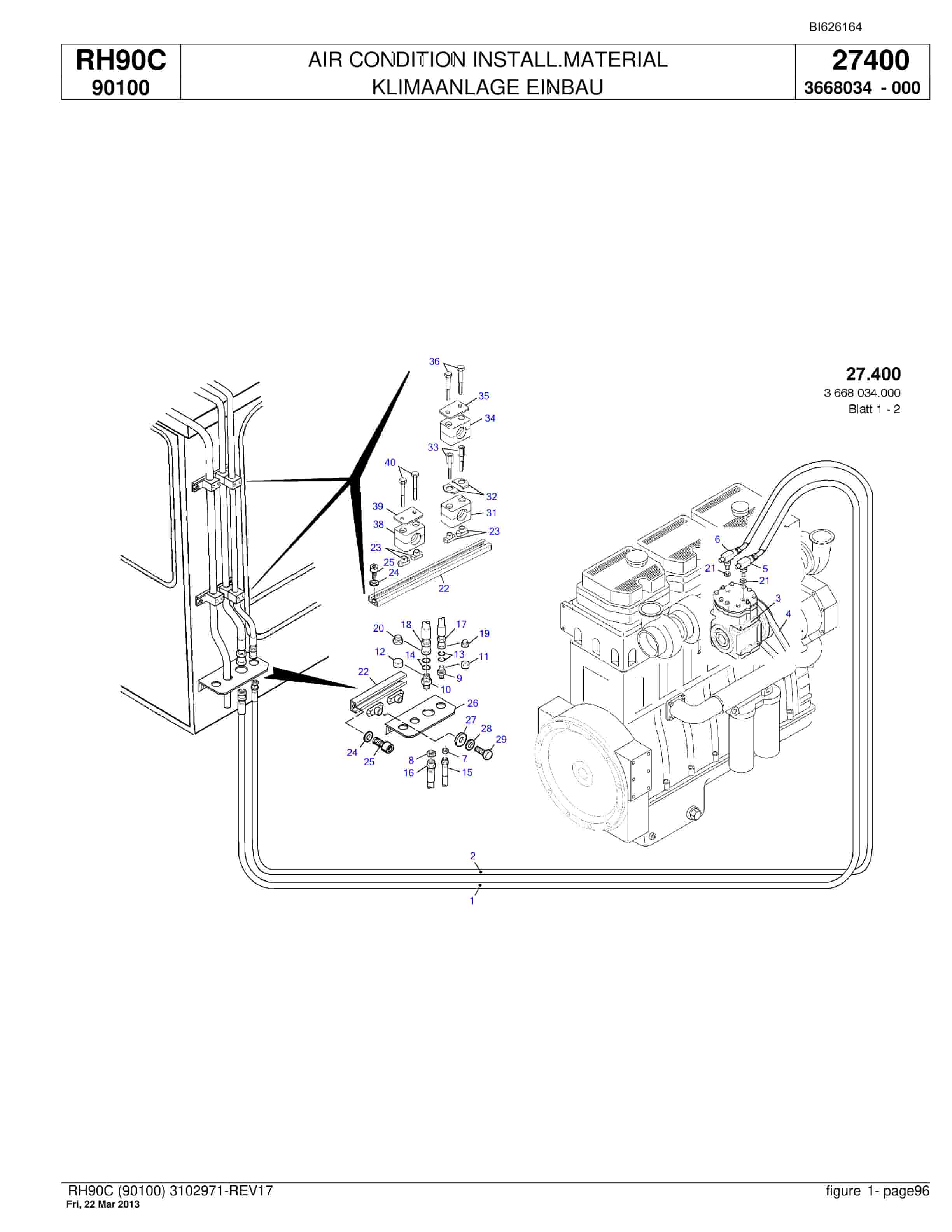 Bucyrus RH90C Hydraulic Excavator Parts Catalog BI626164-3