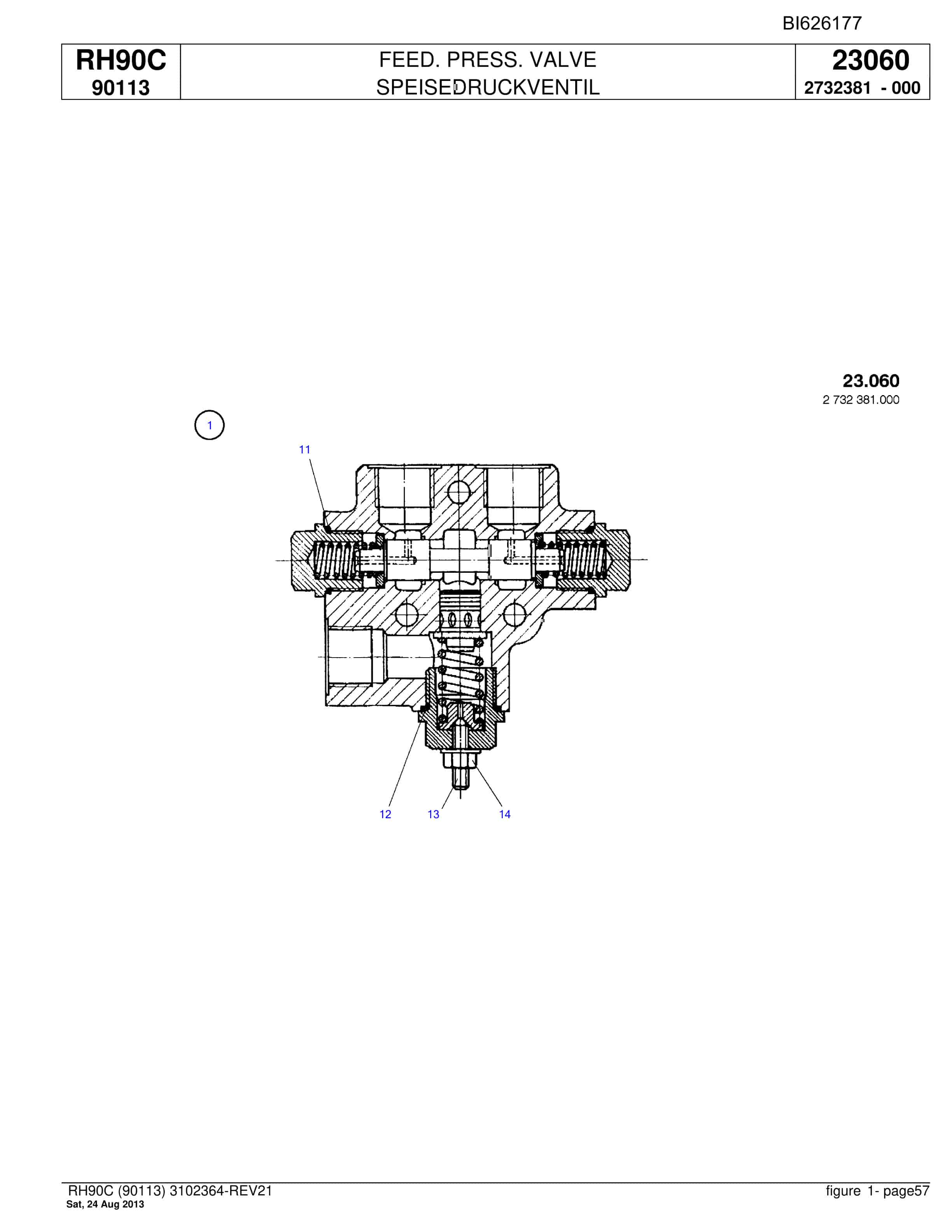 Bucyrus RH90C Hydraulic Excavator Parts Catalog BI626177-2